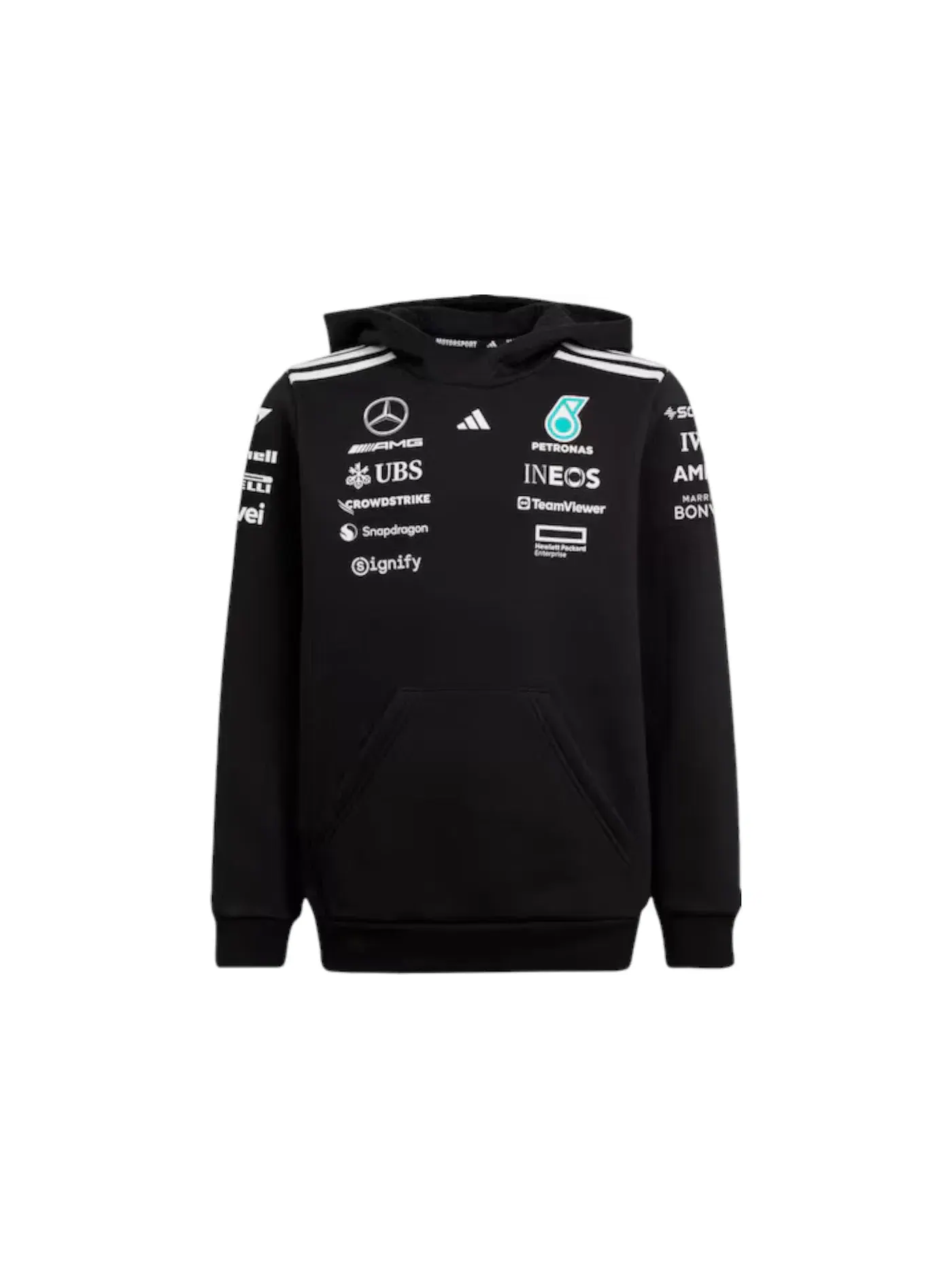 Мужское худи с длинным рукавом Hoodie (Asian Sizing) Adidas — изображение 1 из 2, черный/белый