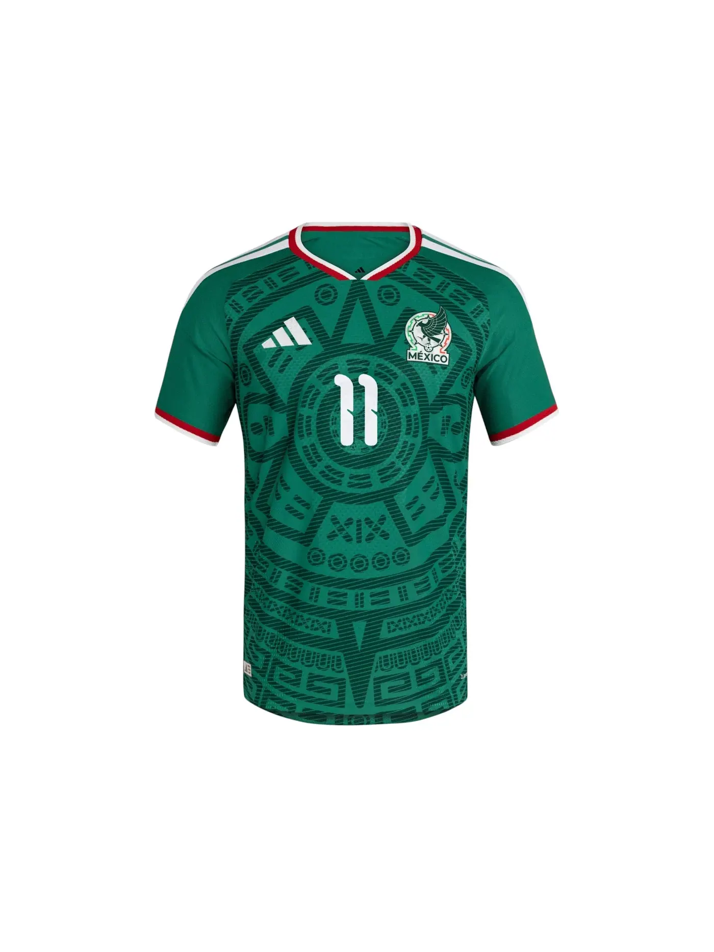 Мужская футболка с длинным рукавом Adidas Mexico 2026 Home Gimenez Authentic Jersey — изображение 1 из 1, зеленый