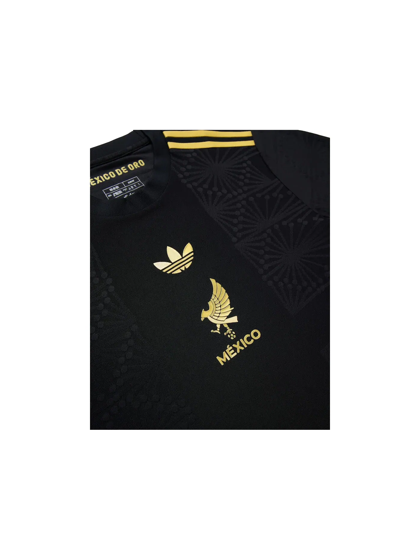 Мужская футбольная футболка с золотыми акцентами Jersey Adidas — изображение 2 из 5, черный
