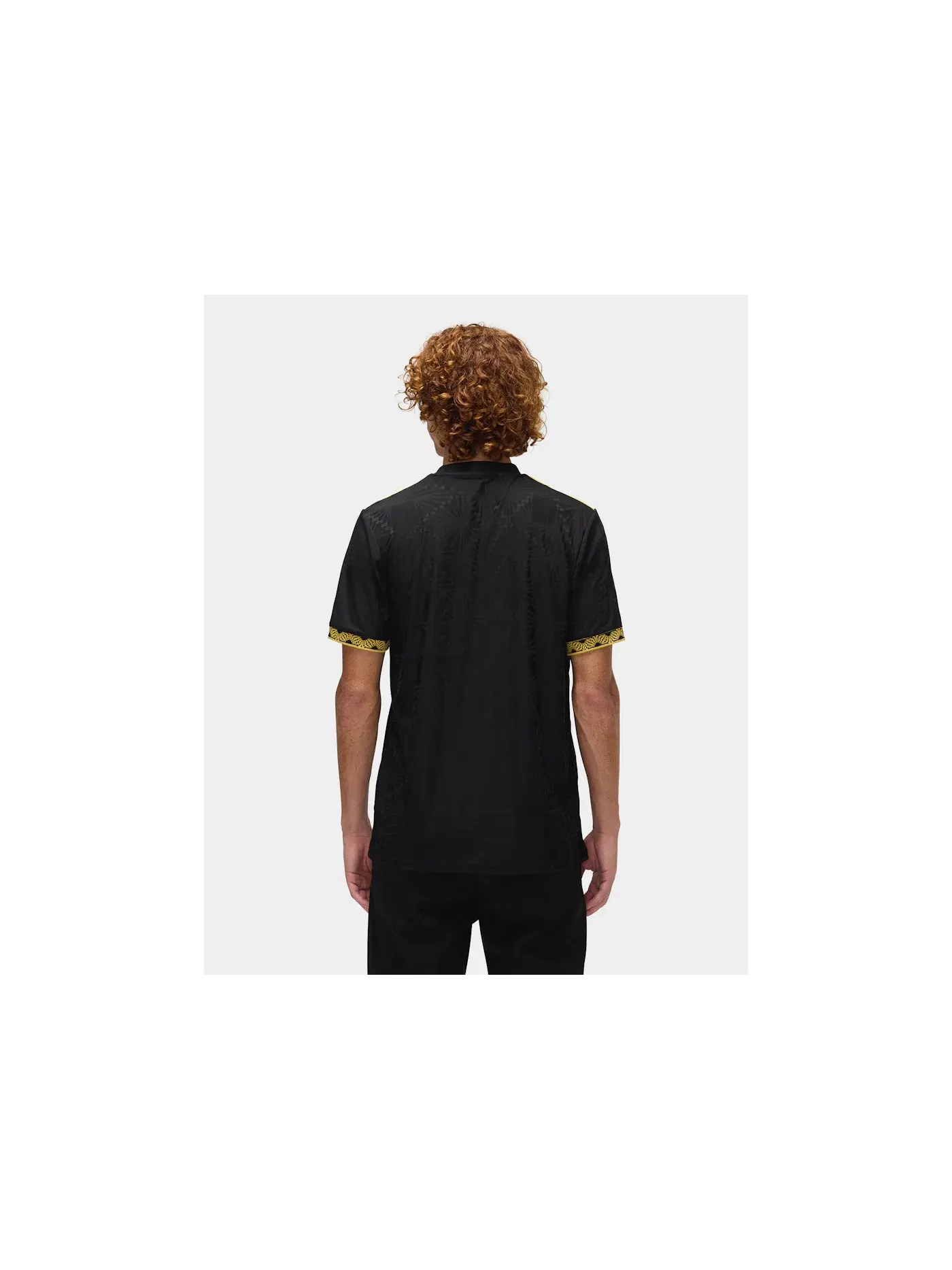 Мужская футбольная футболка с золотыми акцентами Jersey Adidas — изображение 4 из 5, черный