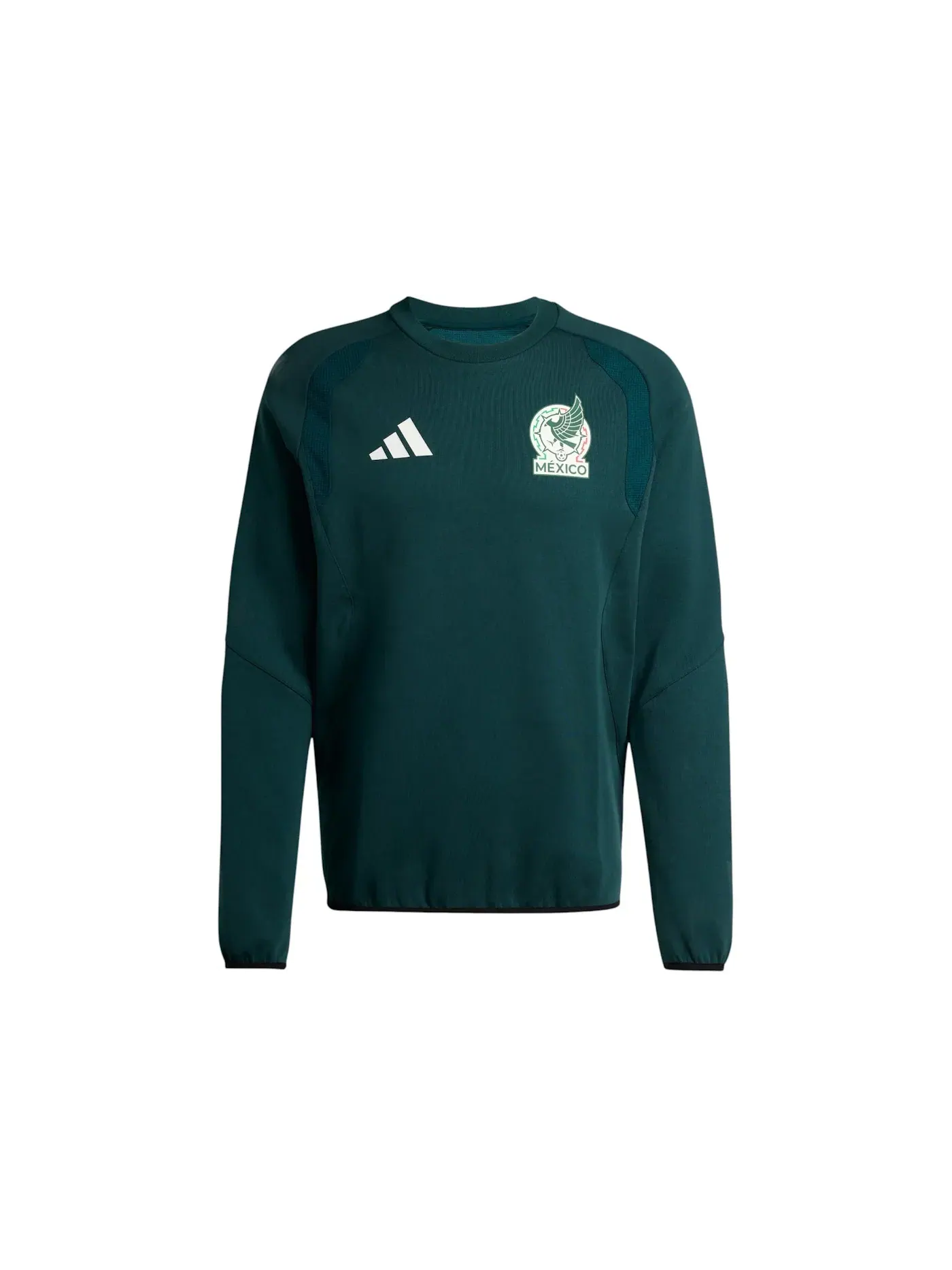 Мужской свитшот с длинным рукавом Adidas Mexico Tiro Travel Crew Sweatshirt, Aurora Ivy — изображение 1 из 1