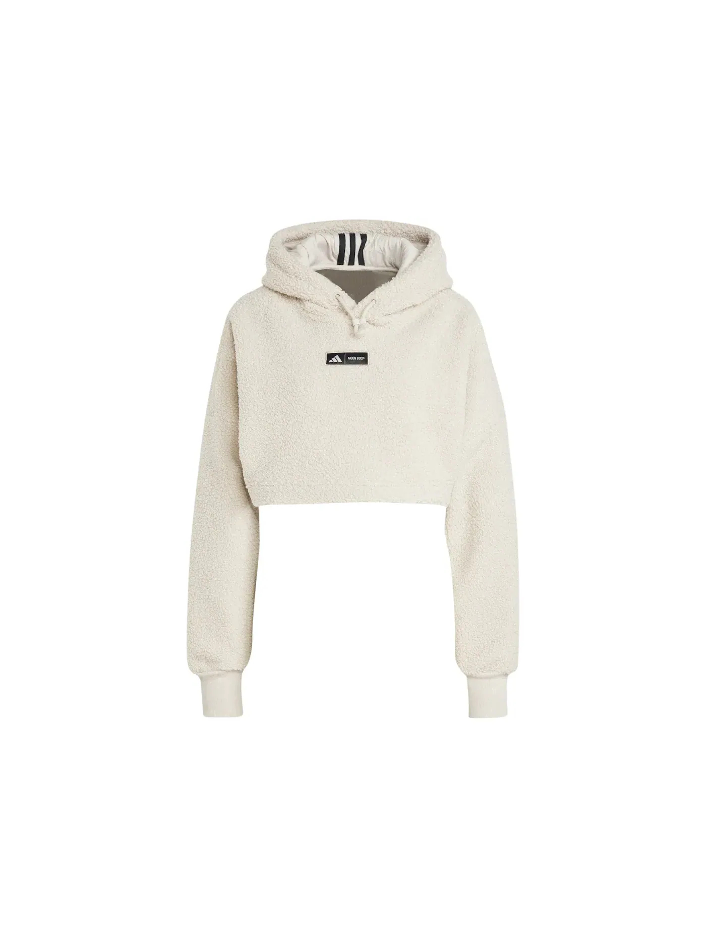 Женский укороченный худи с принтом Adidas Moon Boot Cropped Hoodie, Bliss — изображение 1 из 1