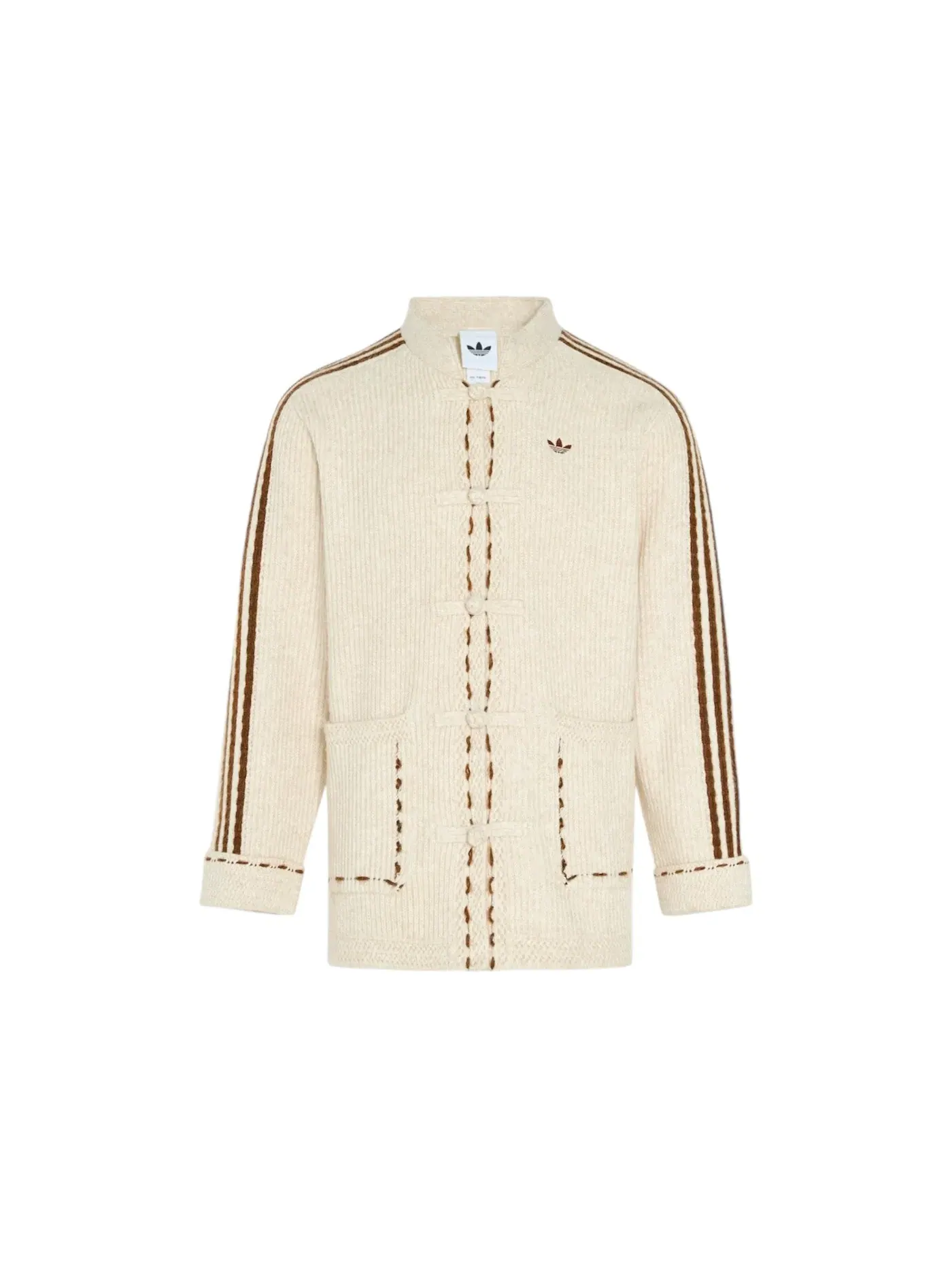 Мужская куртка из трикотажа New Year Knit Jacket Asia Sizing Adidas — изображение 1 из 2, коричневый