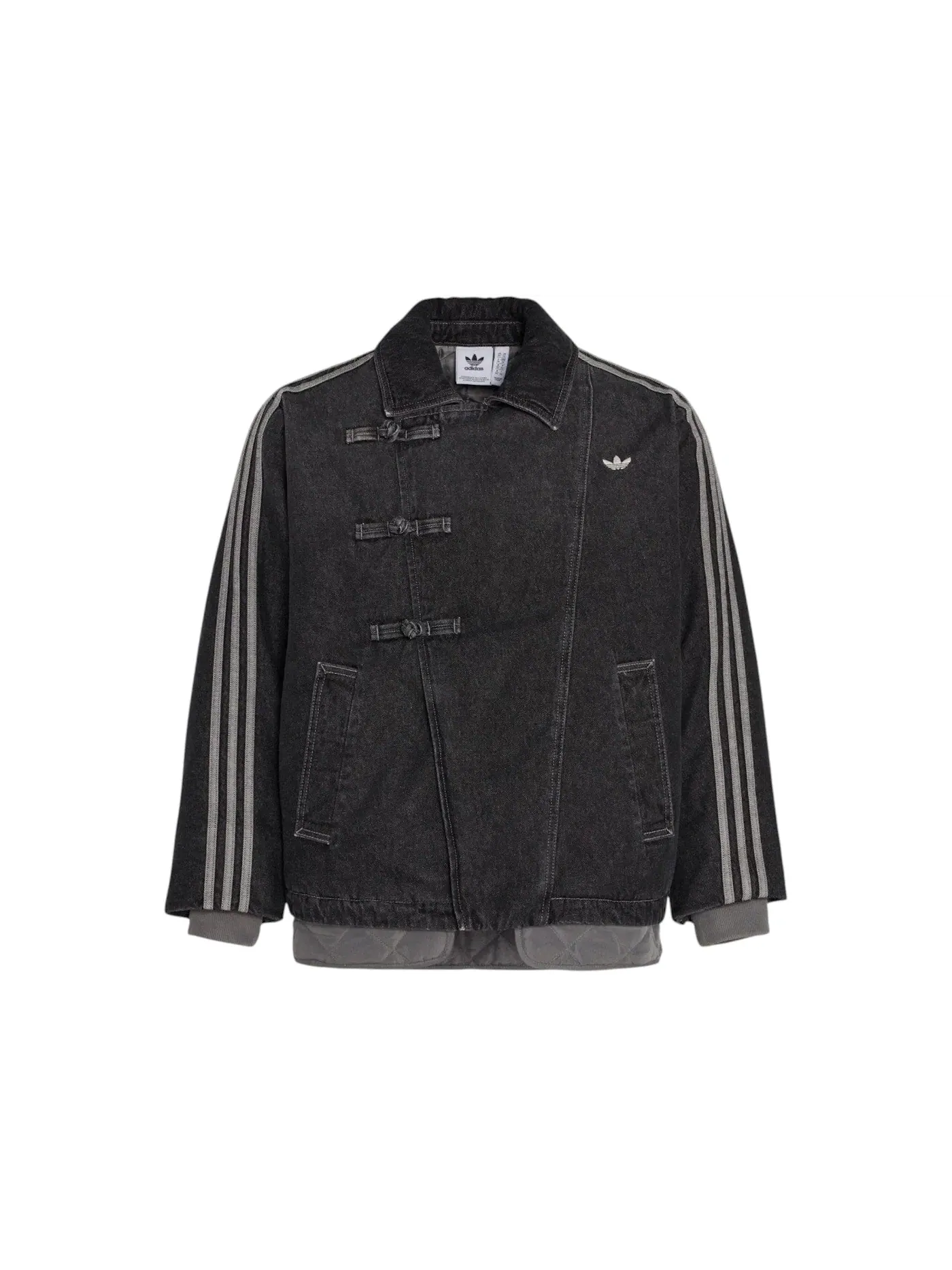 Мужская стеганая куртка с джинсовым оттенком Jacket (Asia Sizing) Adidas — изображение 1 из 2, черный джинсовый синий