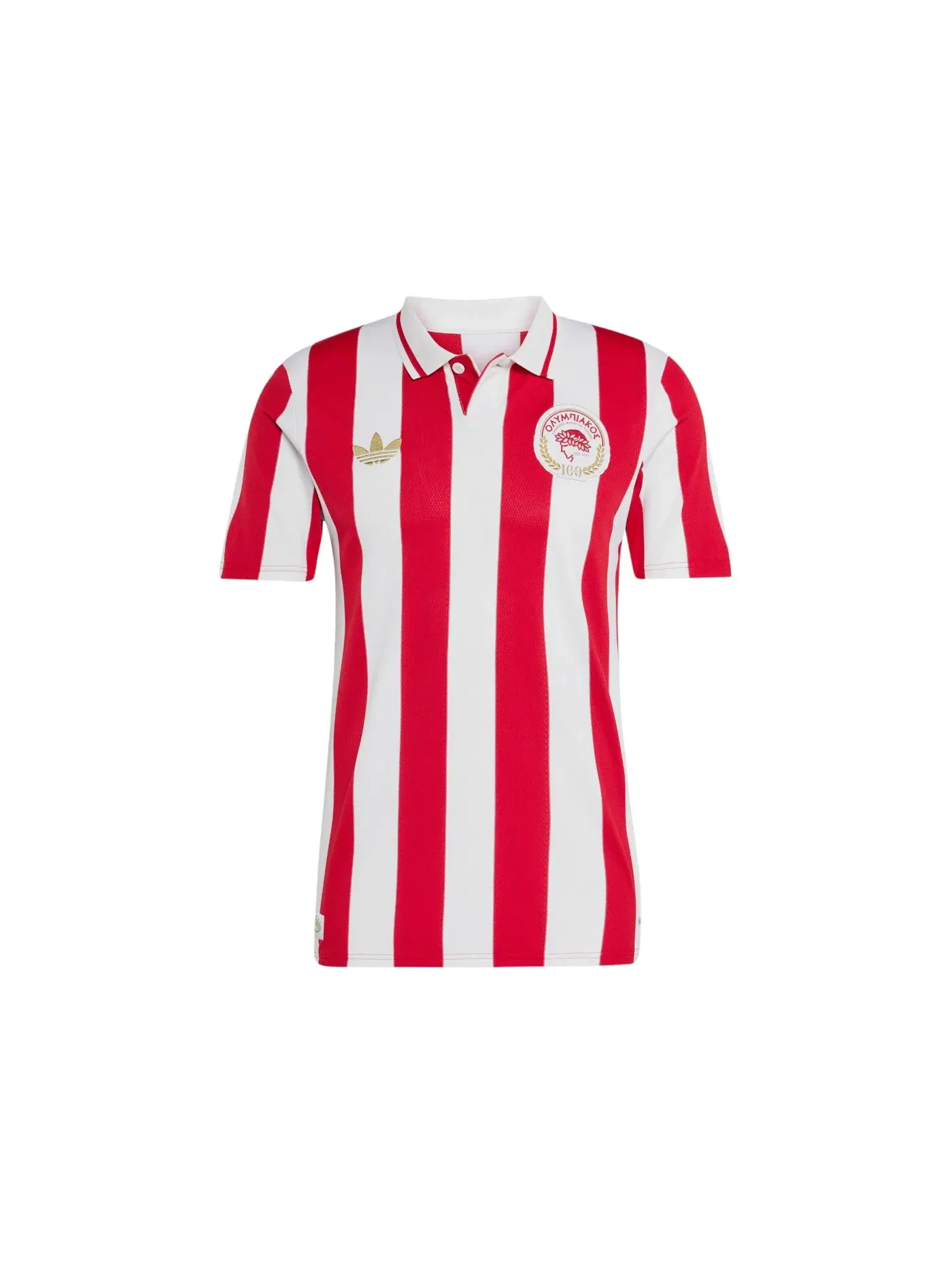 Мужская футболка с длинным рукавом Olympiacos FC Anniversary Jersey Adidas — изображение 1 из 1, белый красный