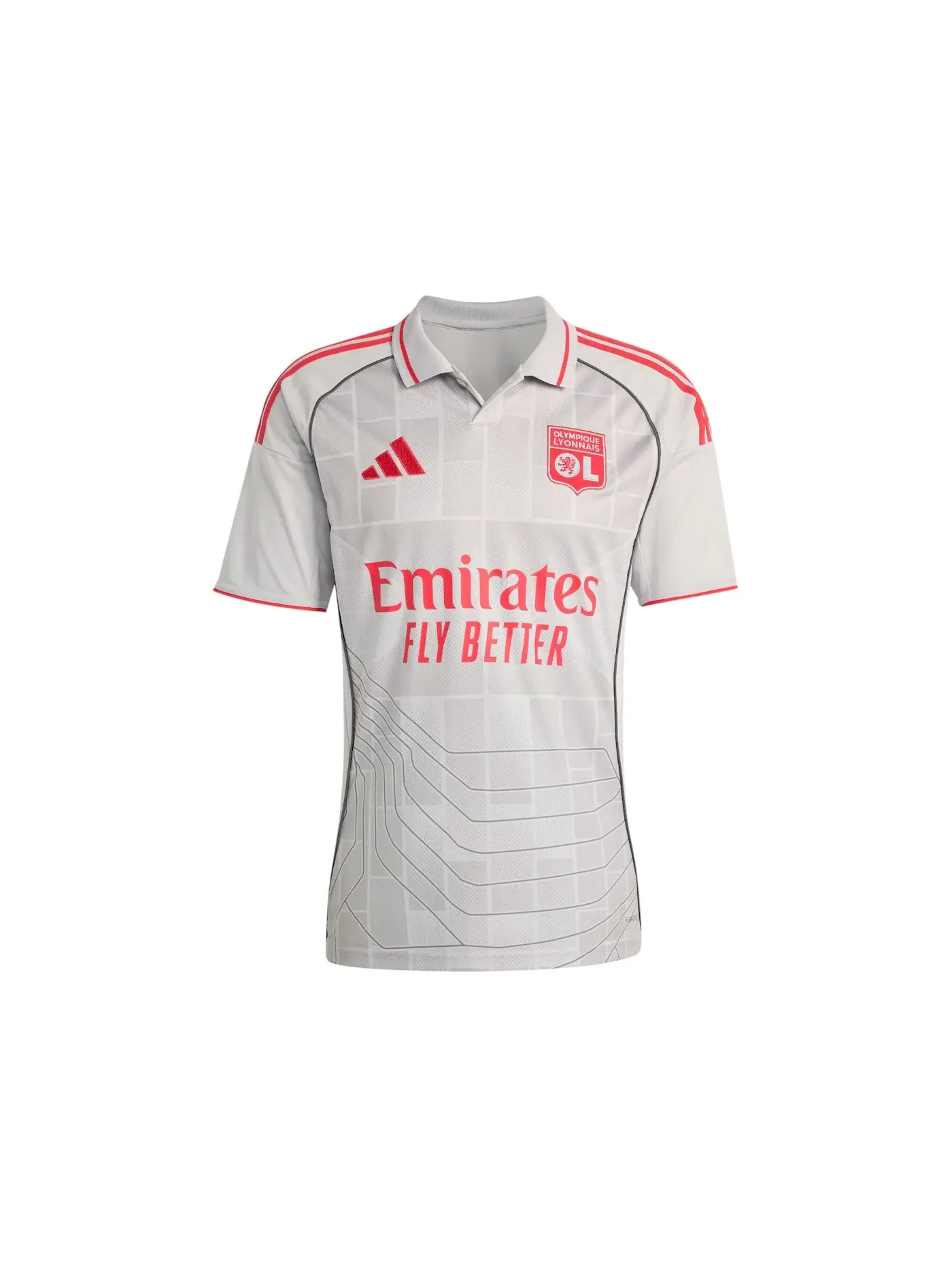 Мужская футбольная футболка с длинным рукавом Jersey Adidas — изображение 1 из 1, светлый серый