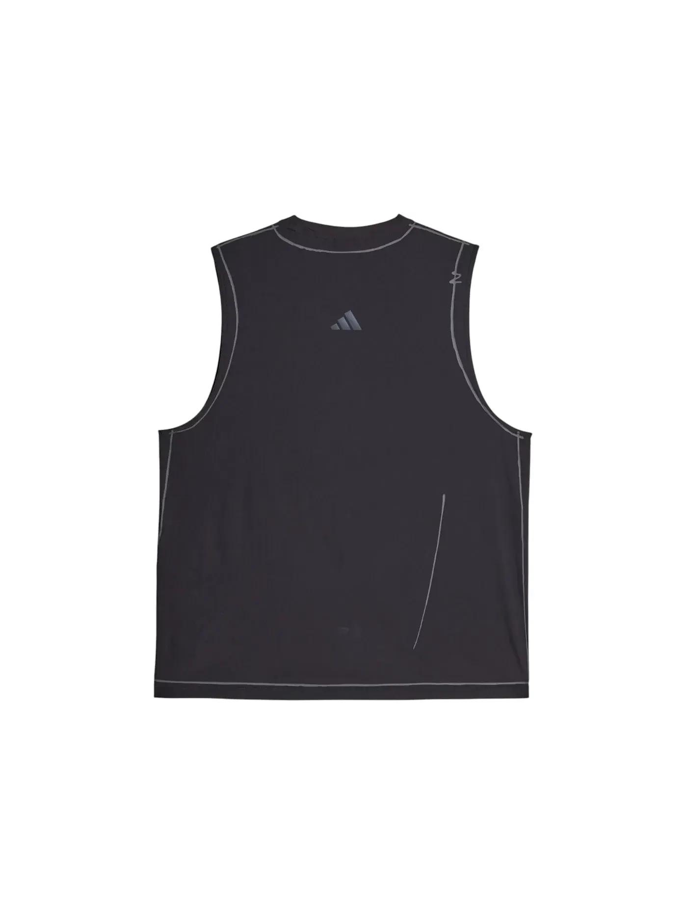 Мужская майка-борцовка с принтом Original Song For The Mute Running Tank Top Adidas — изображение 2 из 2, черный