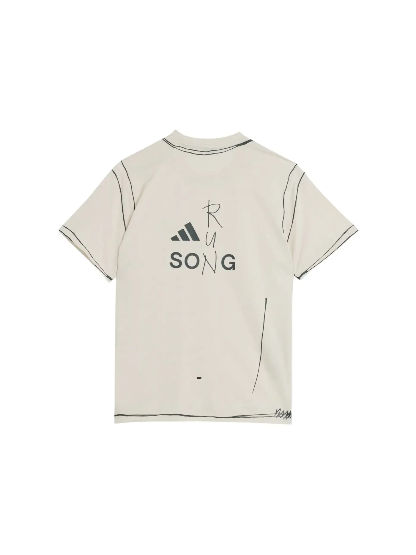 Мужская футболка с принтом Running Unitefit T-shirt Adidas — изображение 2 из 2, слоновая кость