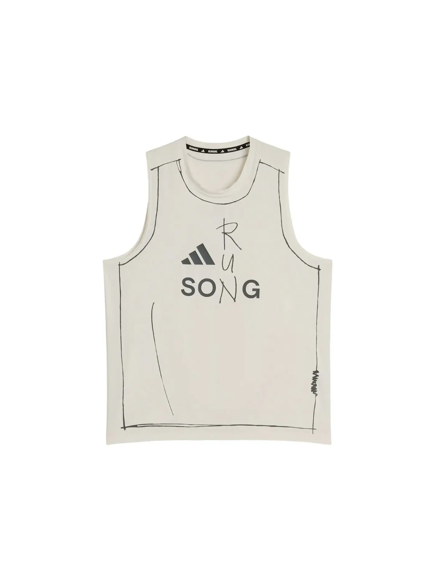 Женский топ без рукавов Adidas Original Song For The Mute Running — изображение 1 из 2, белый