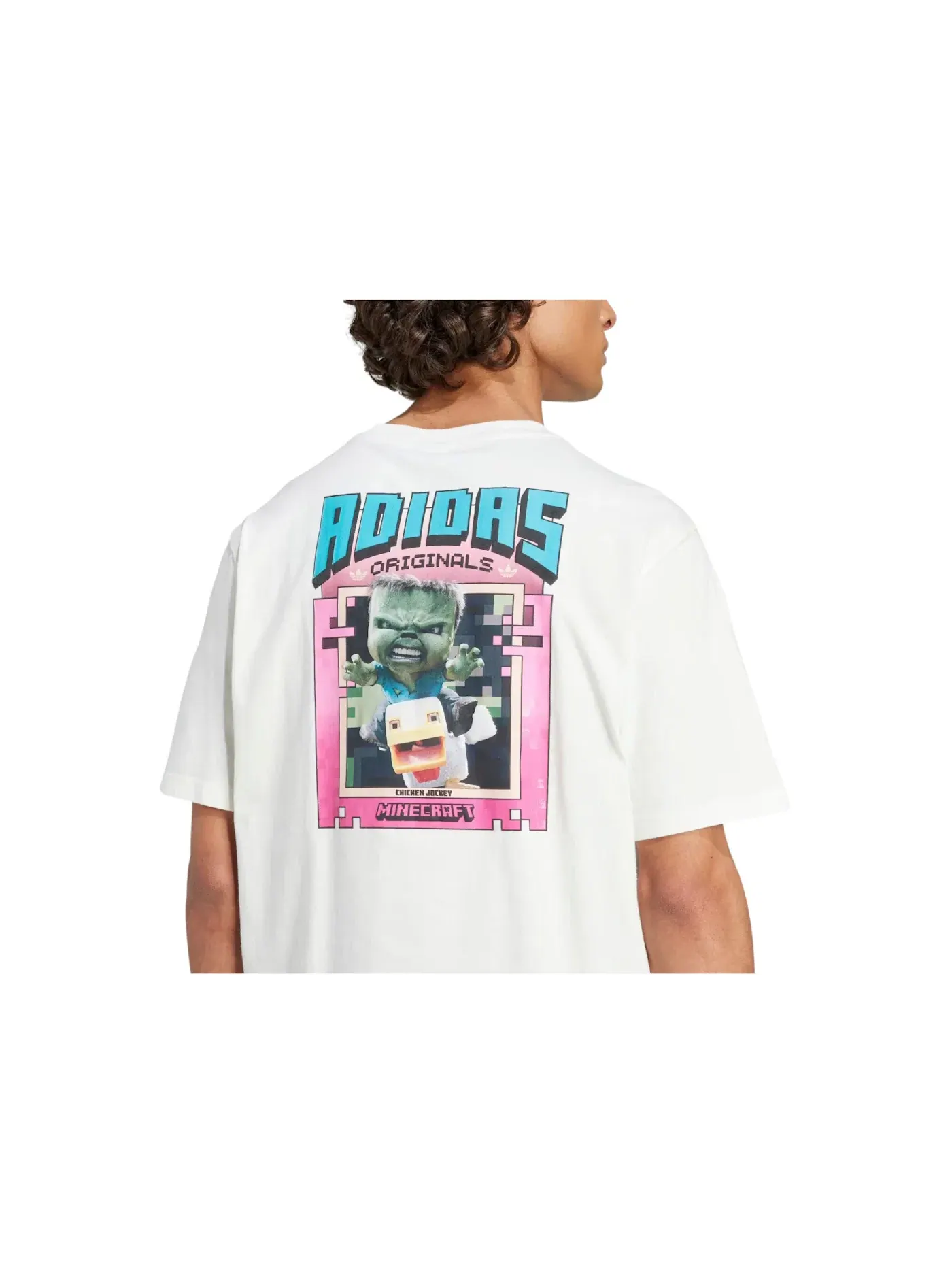 Детская футболка с принтом Adidas Originals x Minecraft Tee — изображение 2 из 2, белый