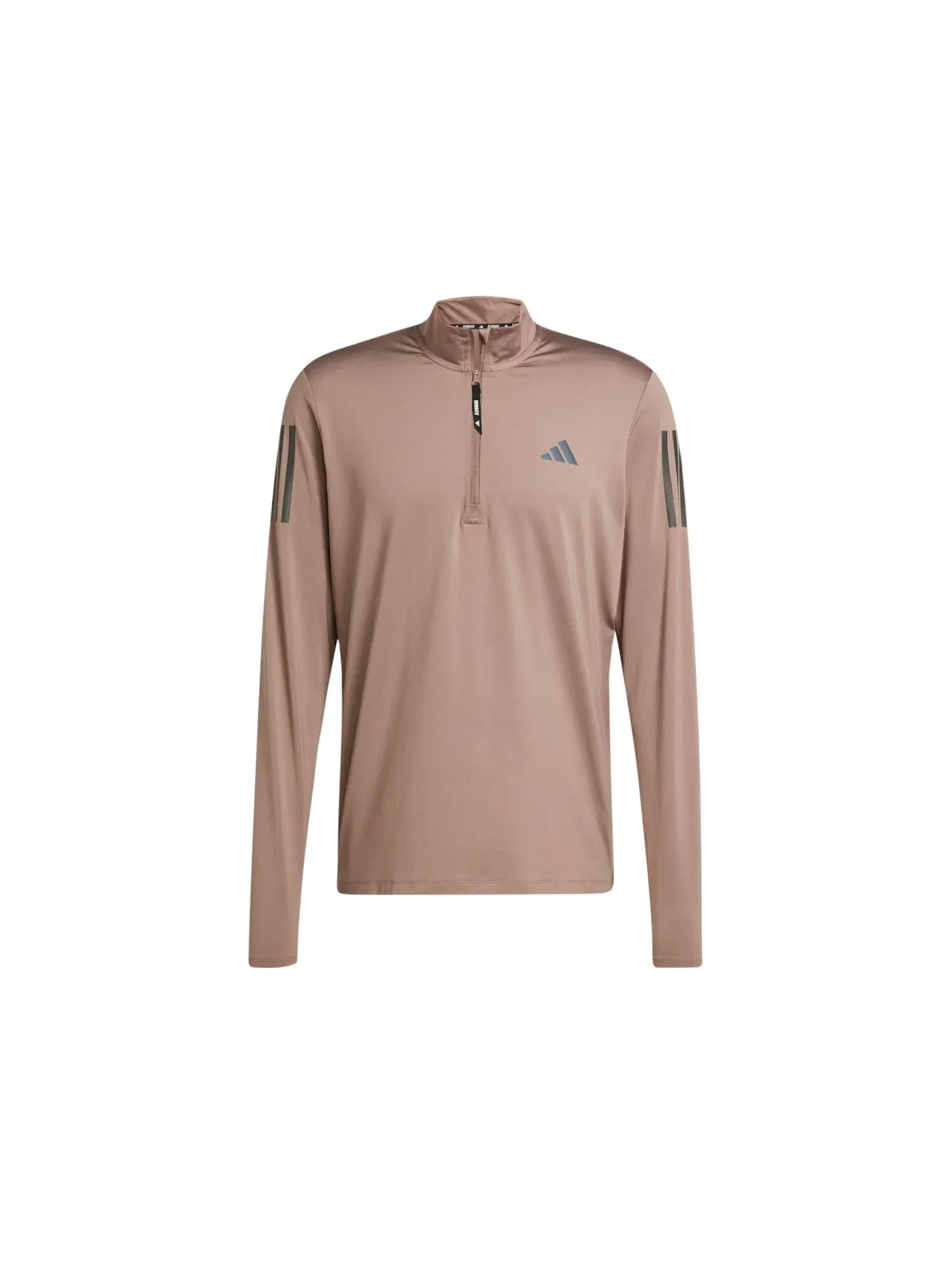 Мужской свитшот с молнией 1/2 Half-Zip Adidas — изображение 1 из 1, коричневый