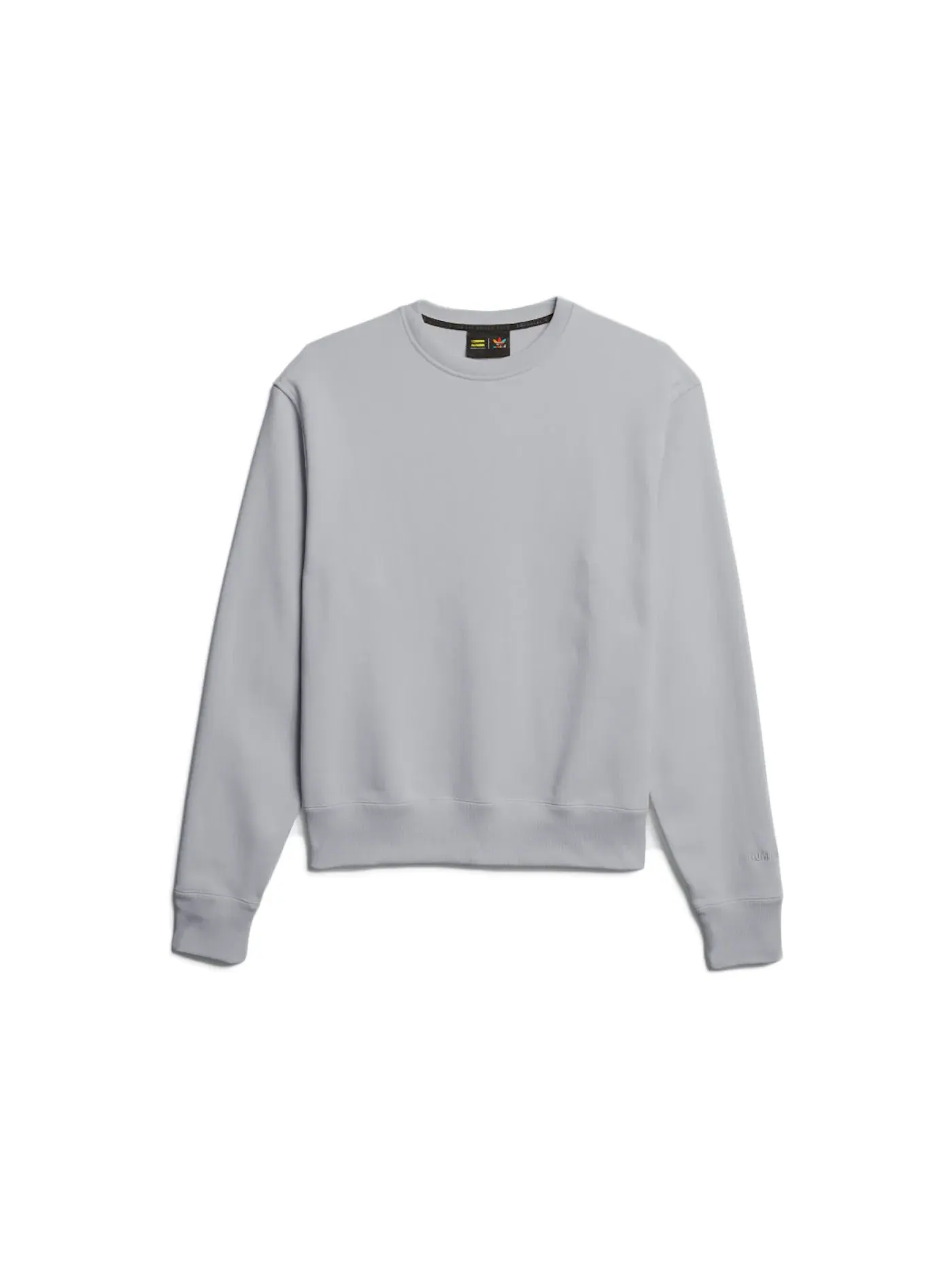 Унисекс свитшот с круглым вырезом Pharrell Williams Basics Crewneck Sweatshirt Adidas — изображение 1 из 1, светлый серый
