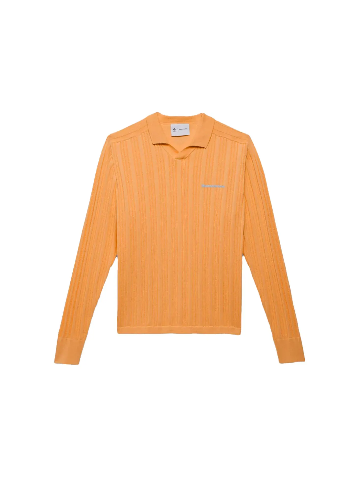 Детский лонгслив с принтом Pharrell Williams Knit Long Sleeve Jersey Adidas — изображение 1 из 2, оранжевый