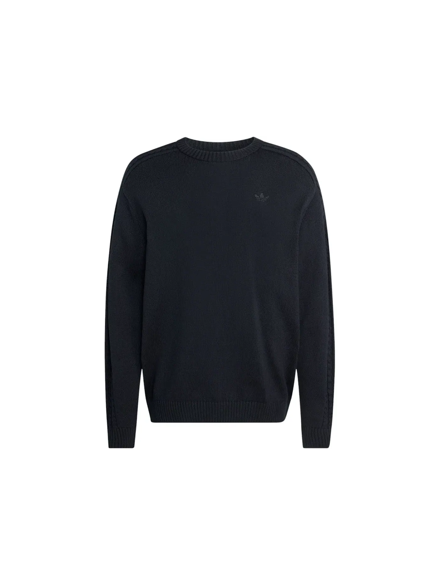 Мужской свитшот с круглым вырезом Crewneck Adidas — изображение 1 из 1, черный
