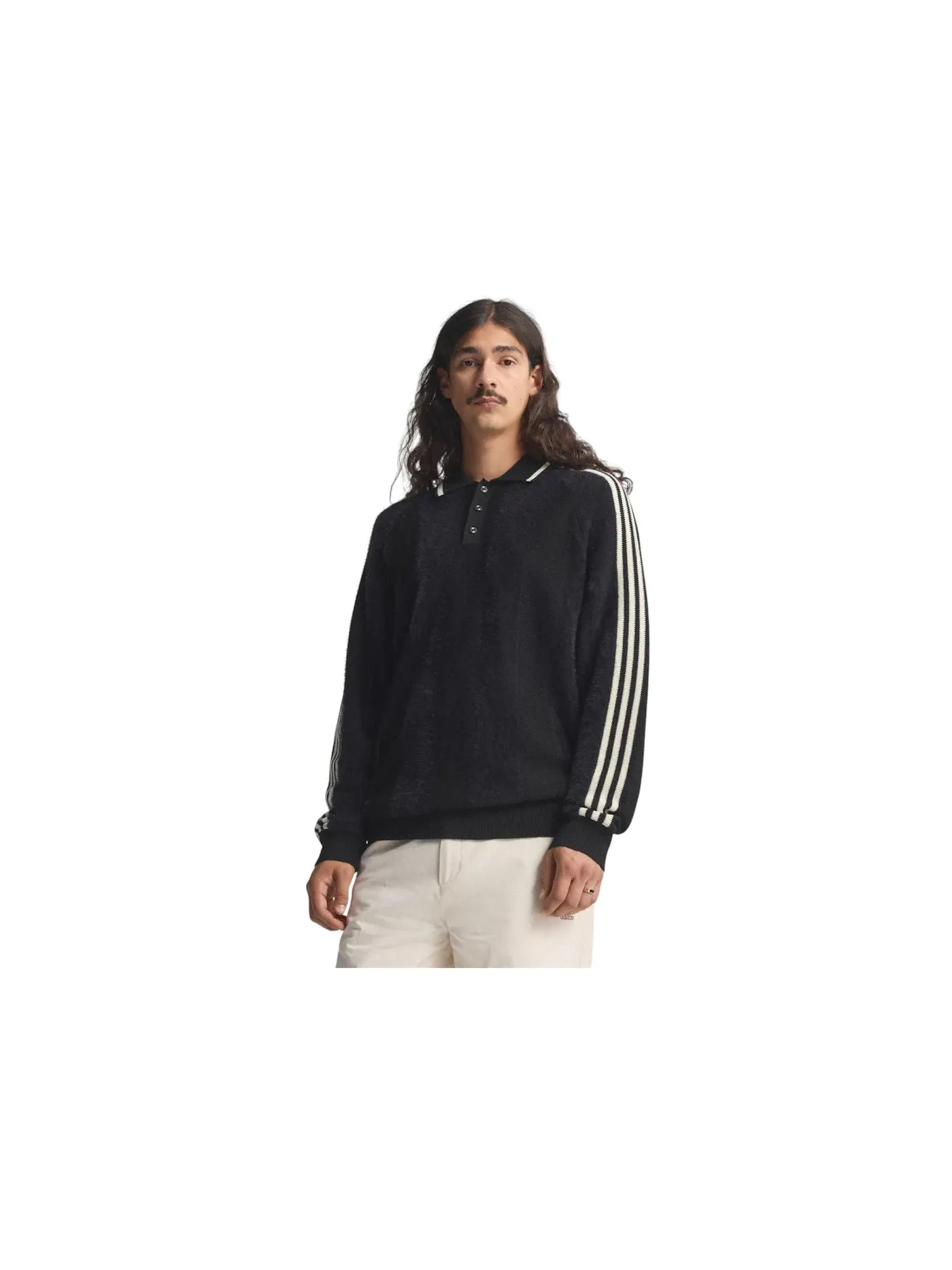 Мужская футбольная джерси с длинным рукавом Jersey Adidas — изображение 1 из 1, черный