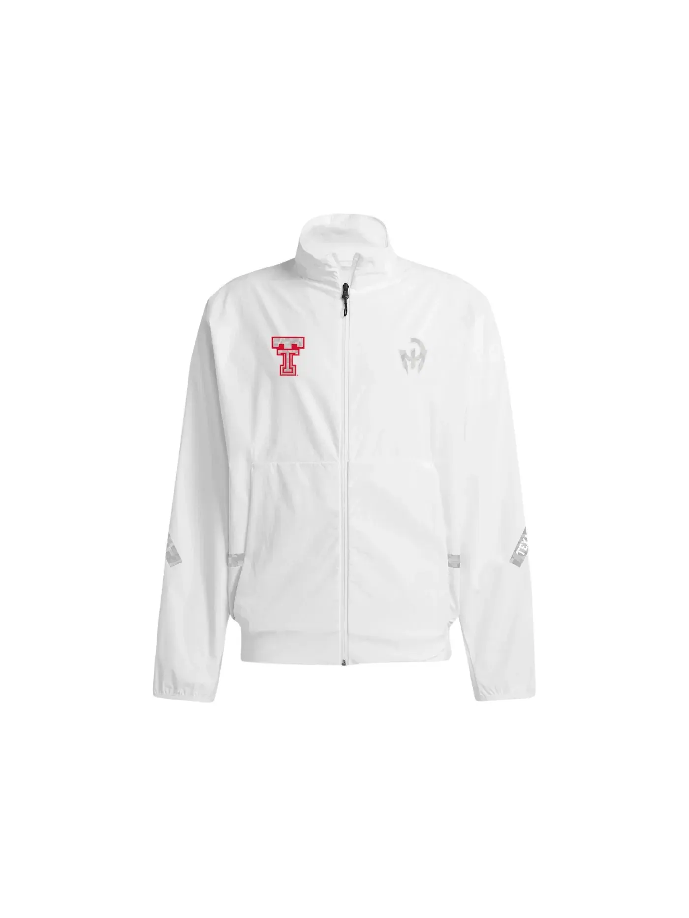 Мужская куртка с принтом Patrick Mahomes Too Cold Woven Player Travel Zne Adidas — изображение 1 из 1, красный белый