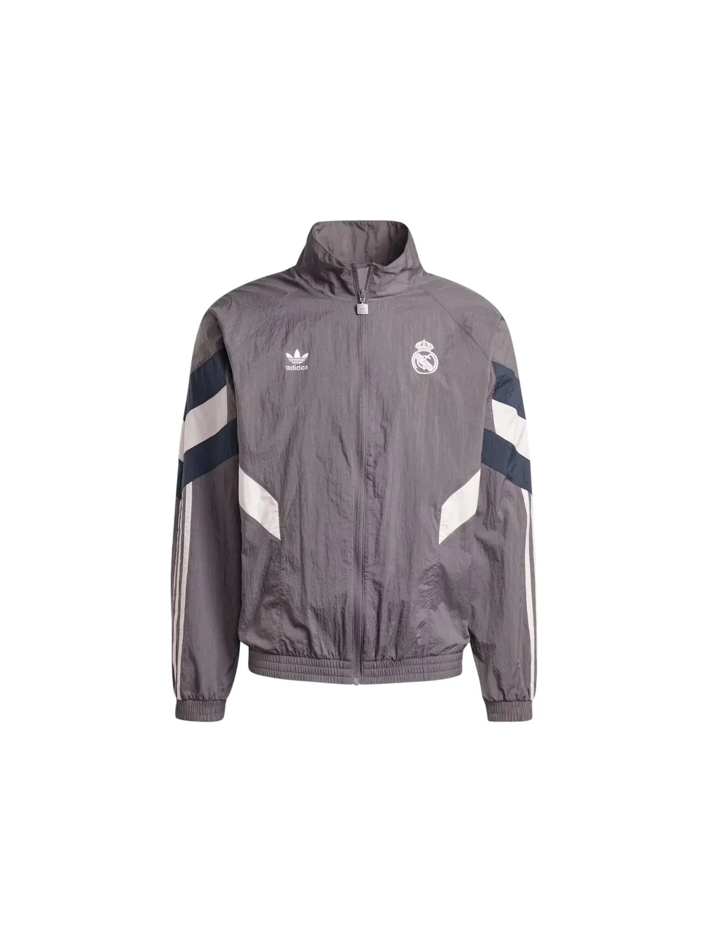 Мужская ветровка-олимпийка Adidas Real Madrid 2024/25 Lifestyler Anthem — изображение 1 из 1, темно-серый