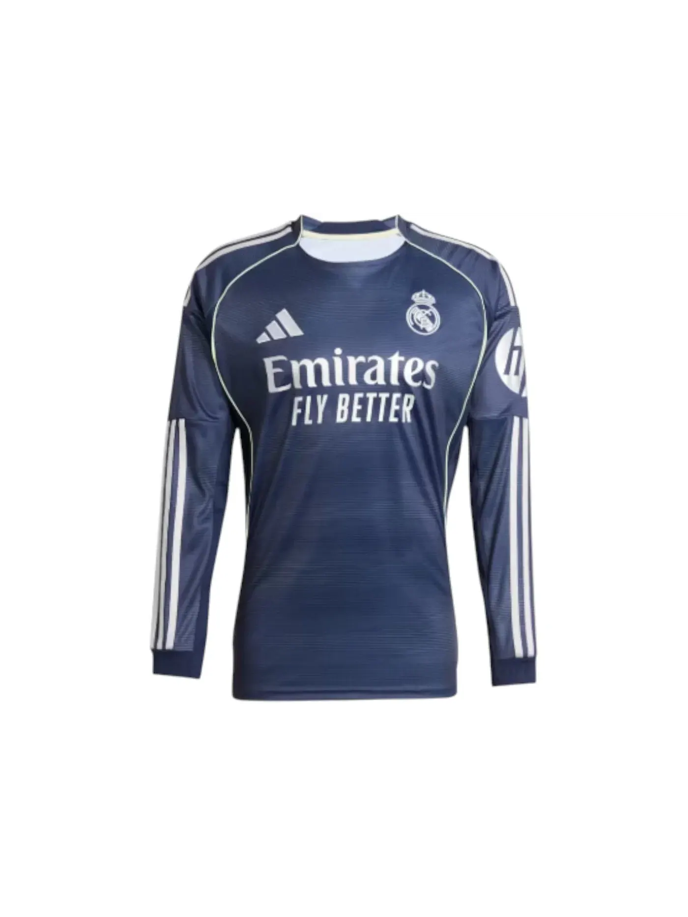 Мужская футболка с длинным рукавом Adidas Real Madrid 25/26 Long Sleeve Away Jersey (Asia Sizing), Legend Ink