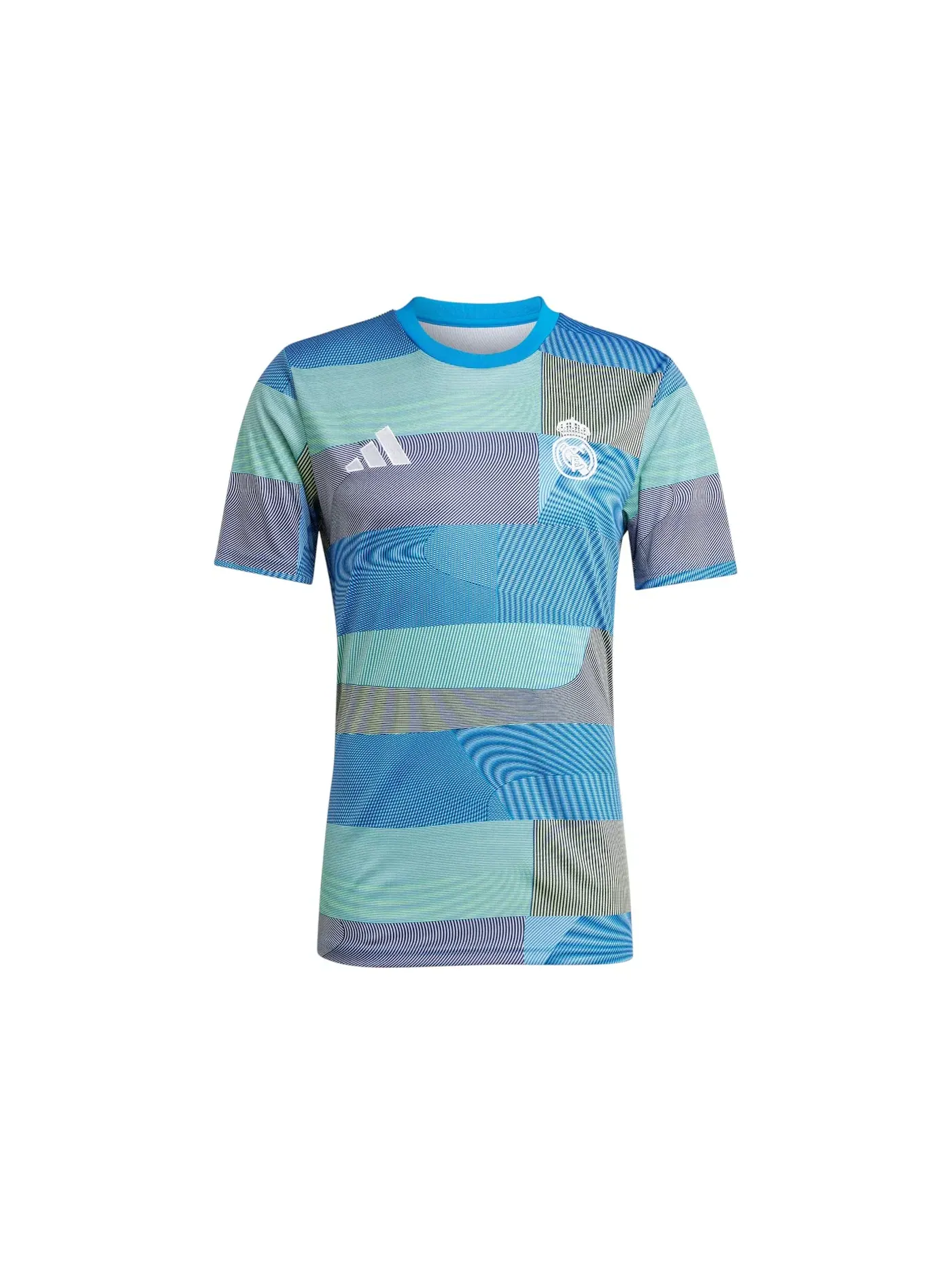 Мужская футболка для предматчевой разминки с принтом Adidas, Real Madrid 25/26 Pre-Match Jersey — изображение 1 из 1, синий