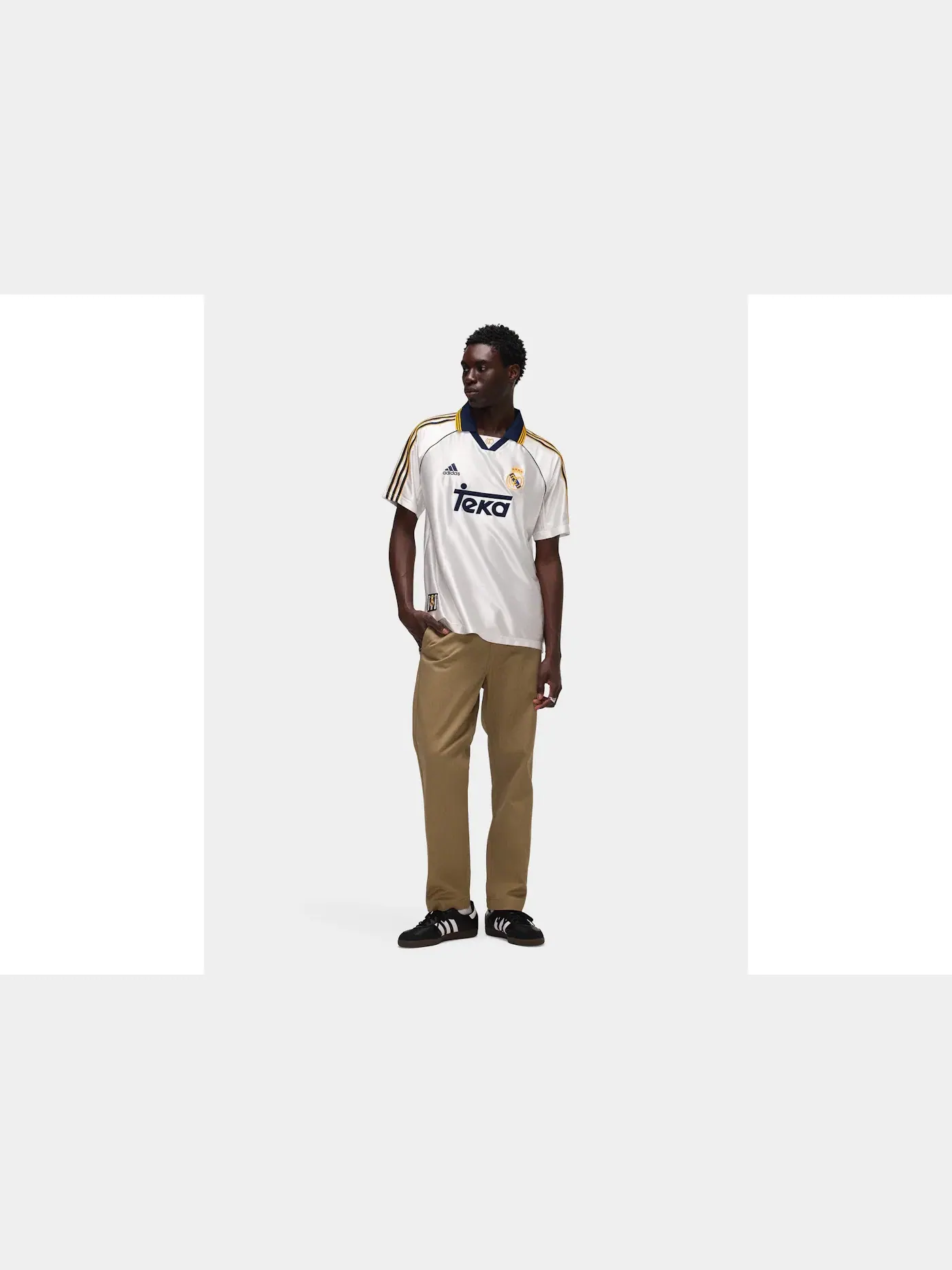 Мужская футбольная футболка с длинным рукавом Jersey Adidas — изображение 5 из 5, белый