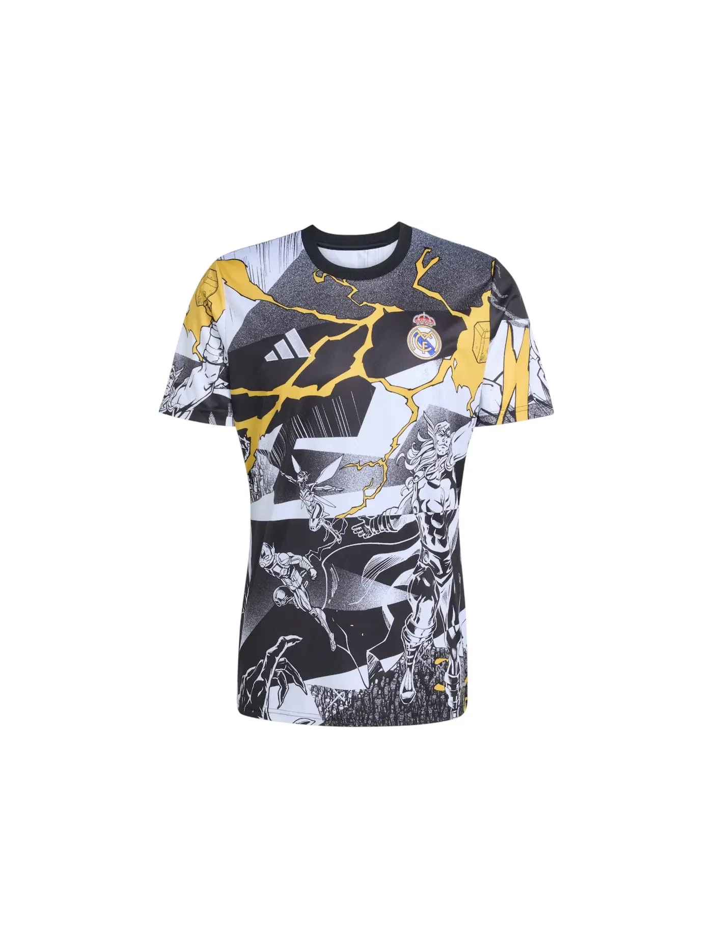 Мужская футбольная футболка с длинным рукавом Adidas Real Madrid Avengers 2025/2026 Pre-Match Jersey — изображение 1 из 1
