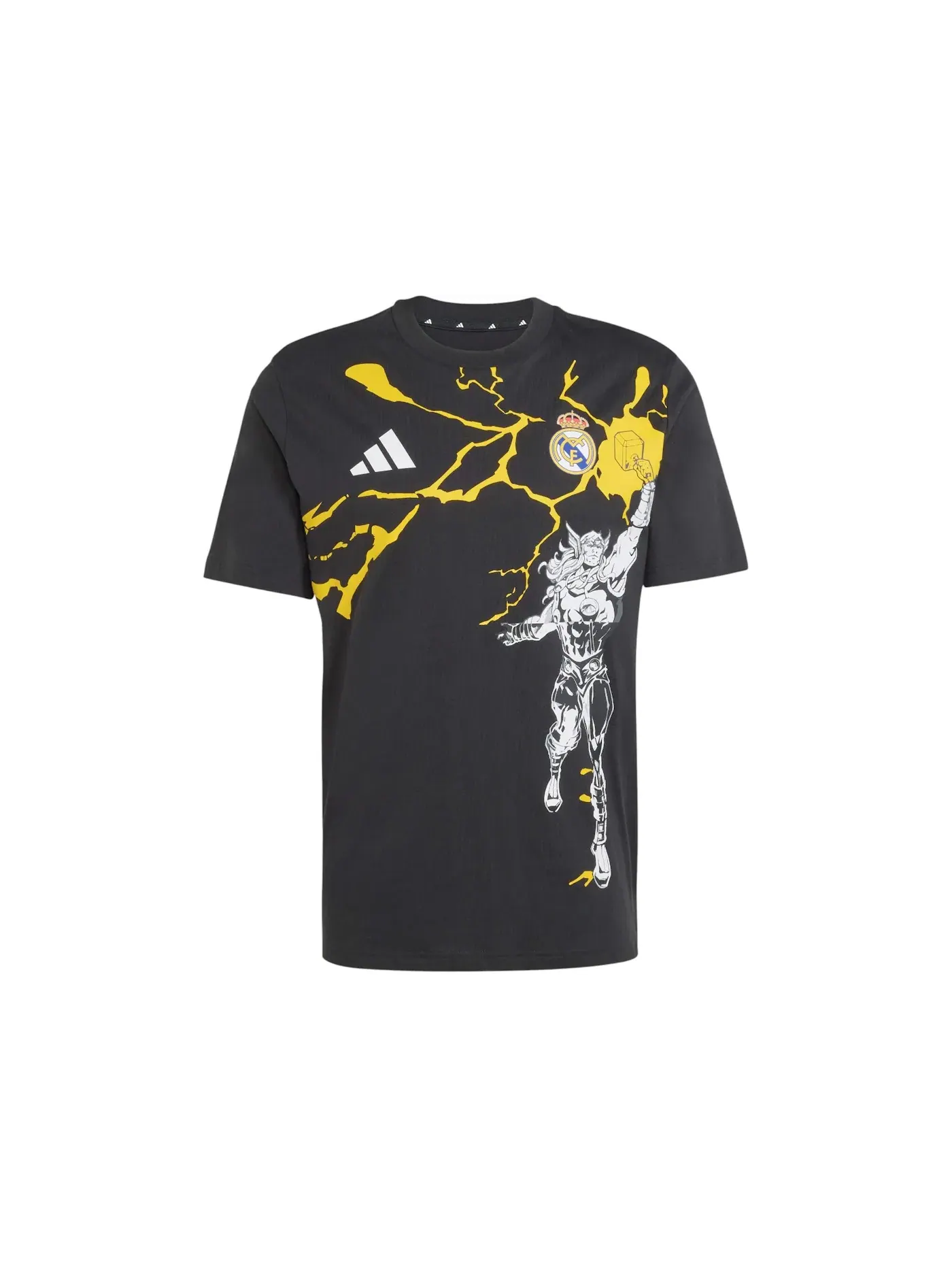 Мужская футболка с принтом Adidas Real Madrid Avengers T-Shirt — изображение 1 из 1, черный