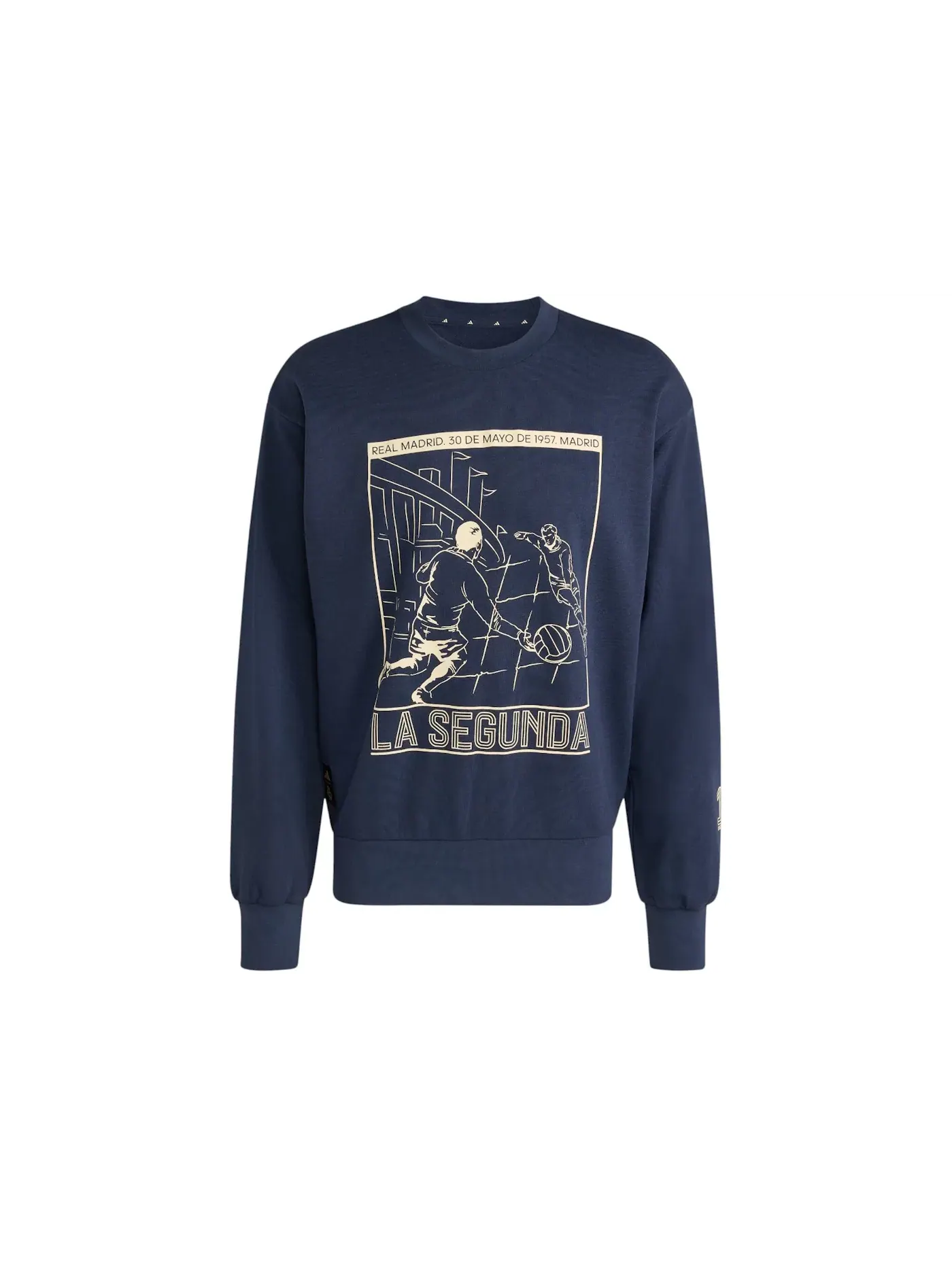 Мужской свитшот Heritage Crew с принтом Adidas Real Madrid, Legend Ink — изображение 1 из 1