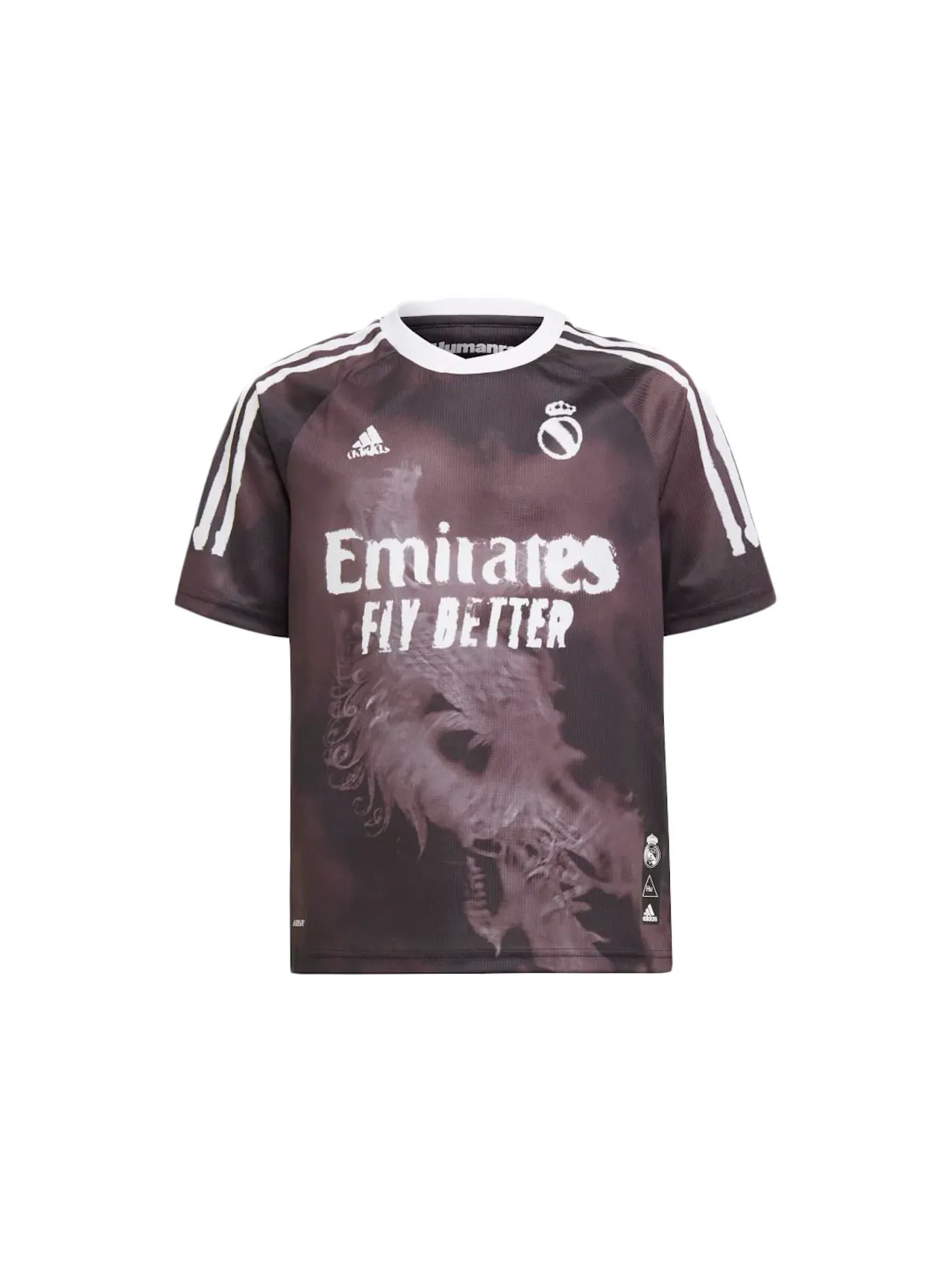 Мужская футболка с принтом Real Madrid Jersey Adidas — изображение 1 из 2, черный/белый