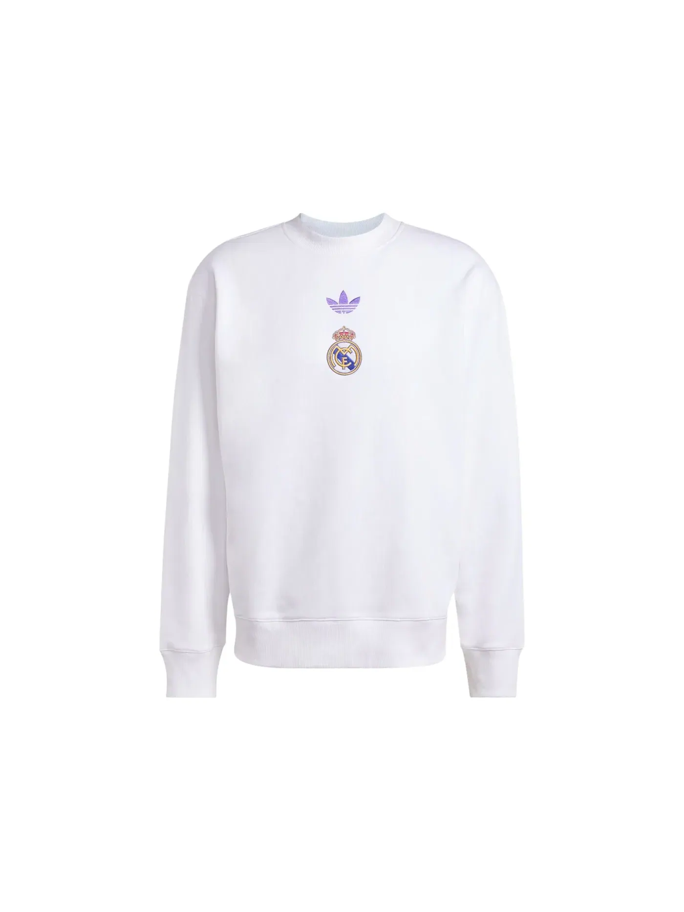 Мужская толстовка с длинным рукавом Adidas Real Madrid Lfstlr Crew Sweatshirt — изображение 1 из 1, белый