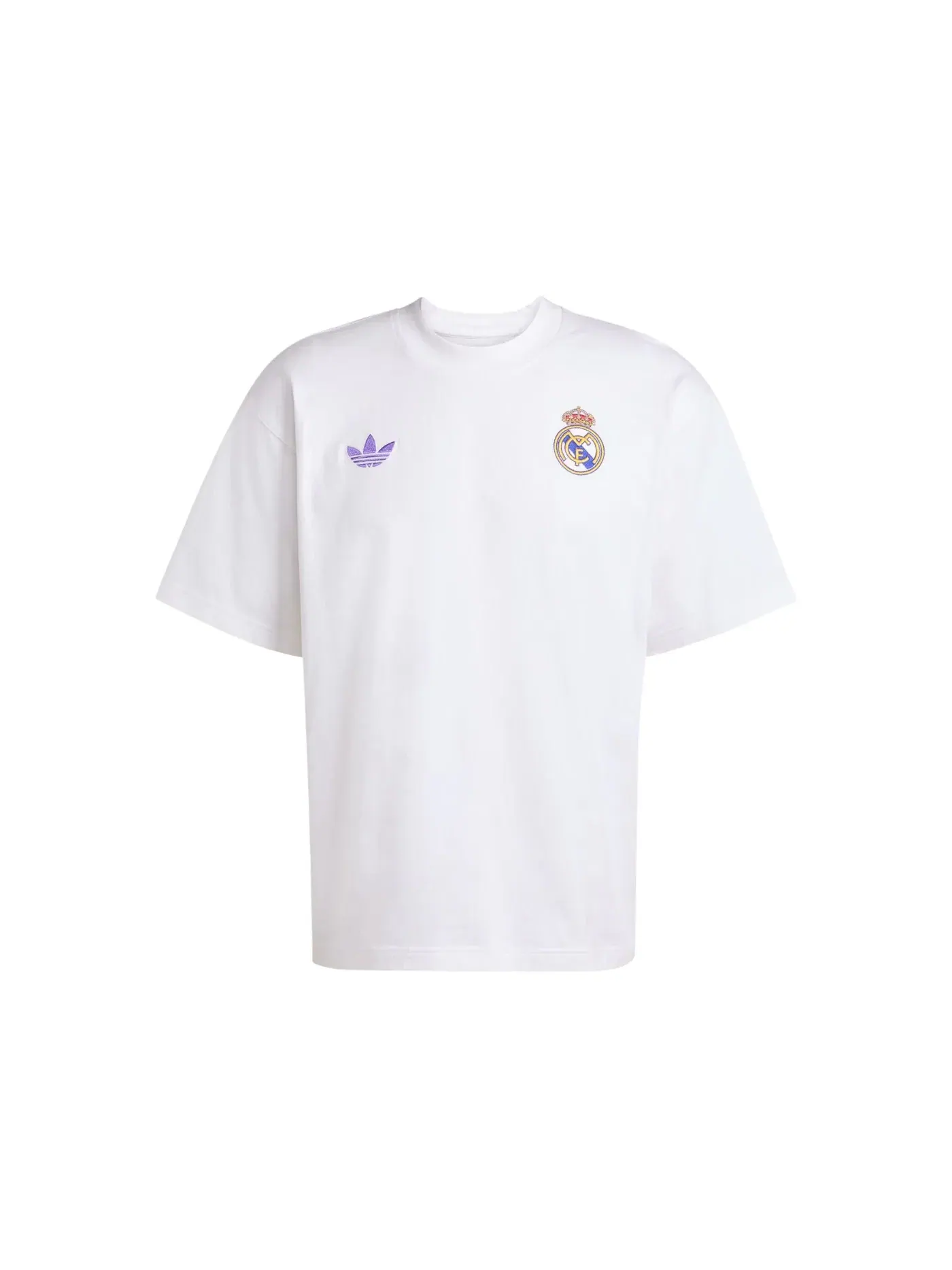 Мужская футболка с логотипом Real Madrid Adidas — изображение 1 из 1, белый
