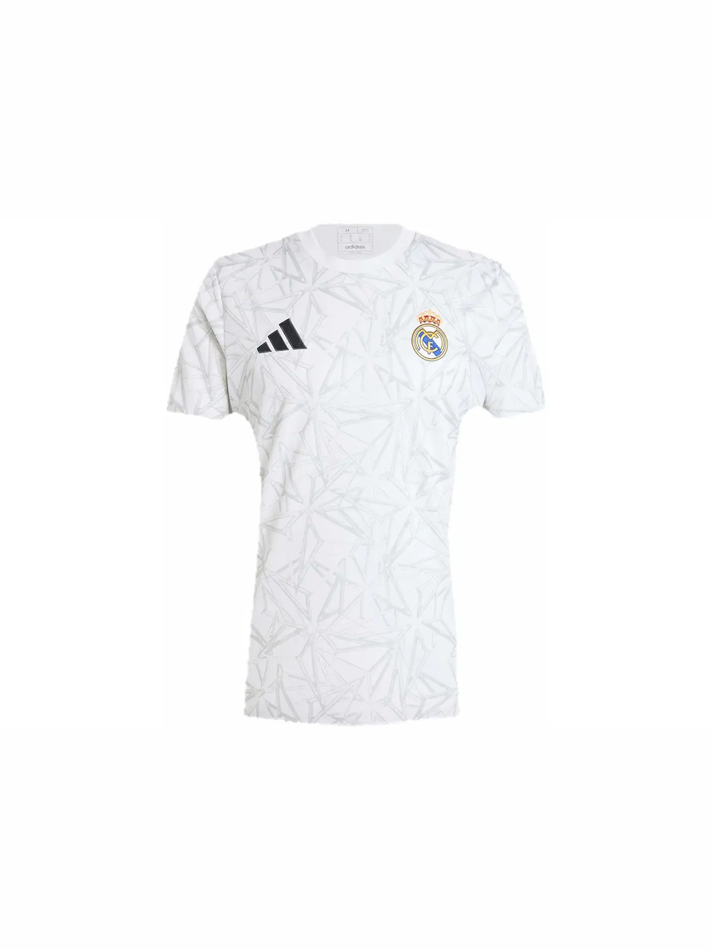 Мужская футболка для предматчевой разминки с длинным рукавом Jersey Adidas — изображение 1 из 1, белый прозрачный серый