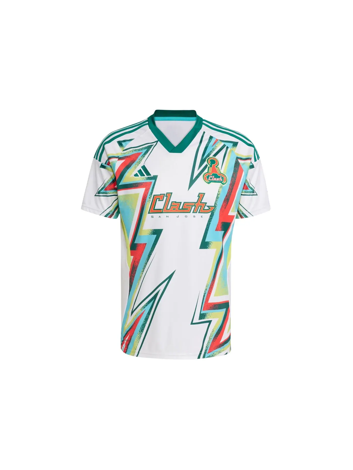 Мужская футбольная футболка с дизайном San Jose Earthquakes 2025 Jersey Adidas — изображение 1 из 1, белый