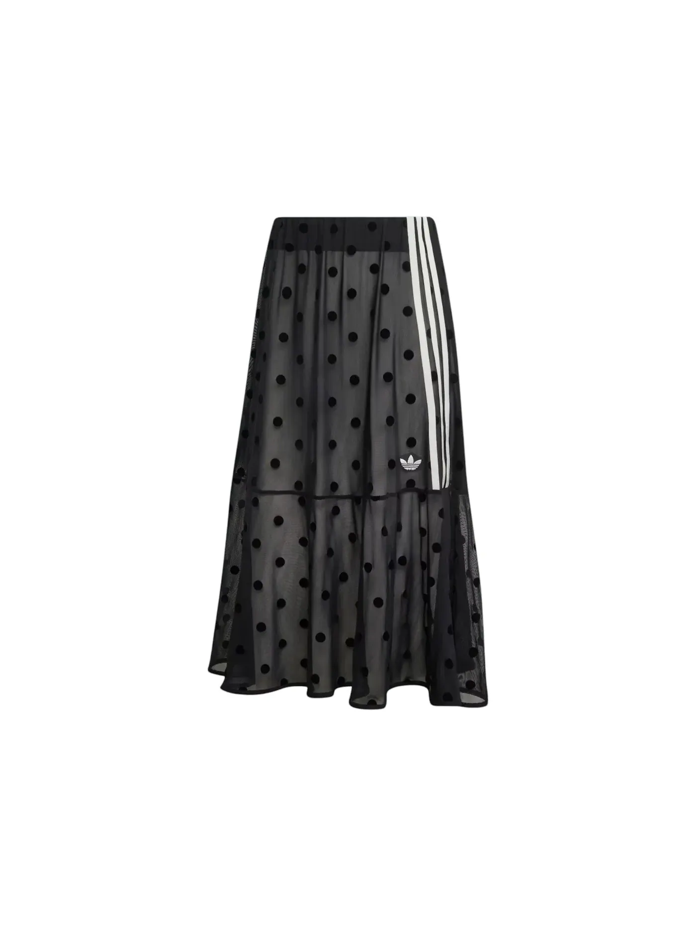 Женская юбка с принтом Sheer Polka Dots Adidas — изображение 1 из 1, черный