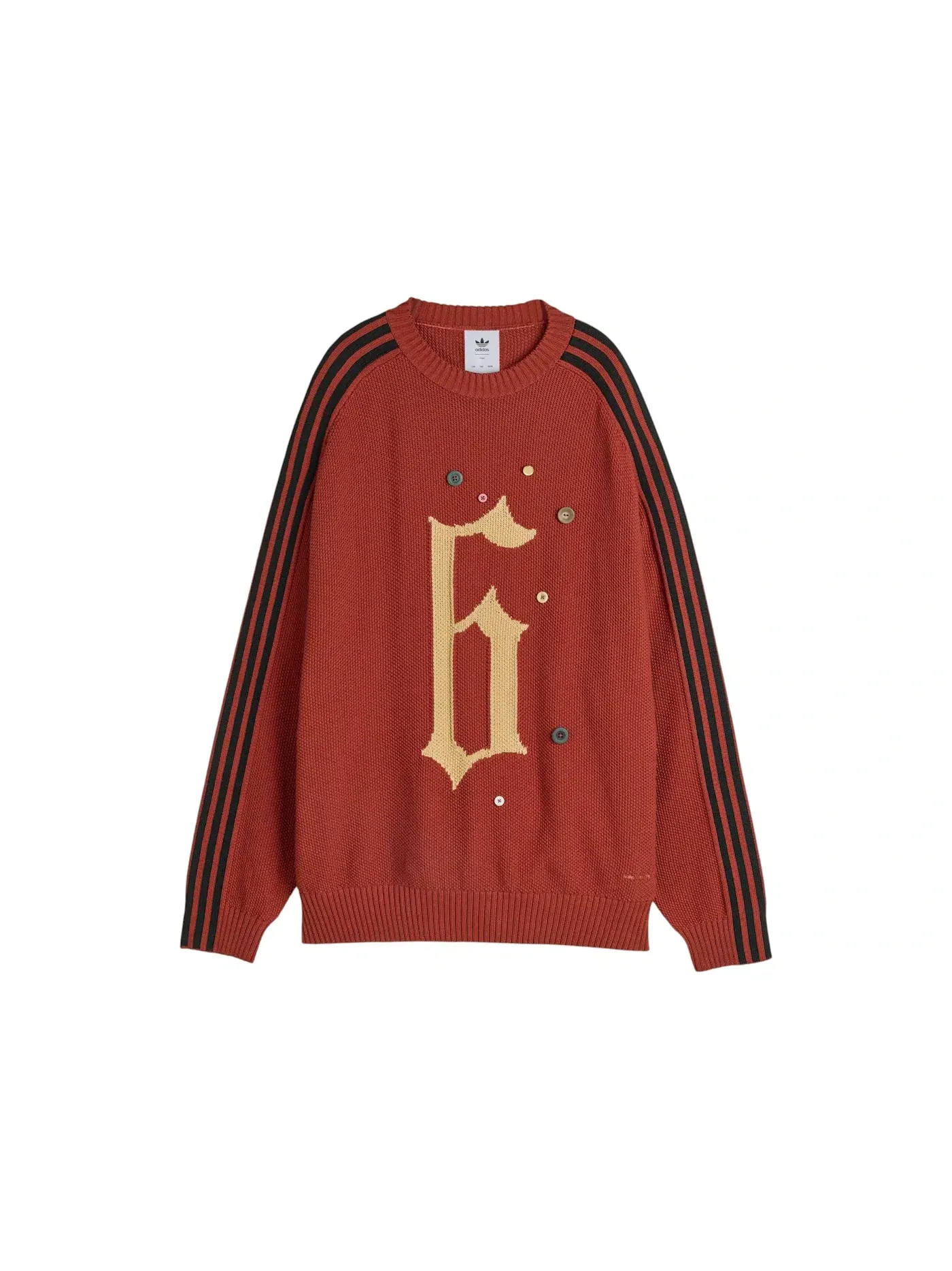 Мужской свитер с принтом Song For The Mute Adidas, Wild Sepia — изображение 1 из 1
