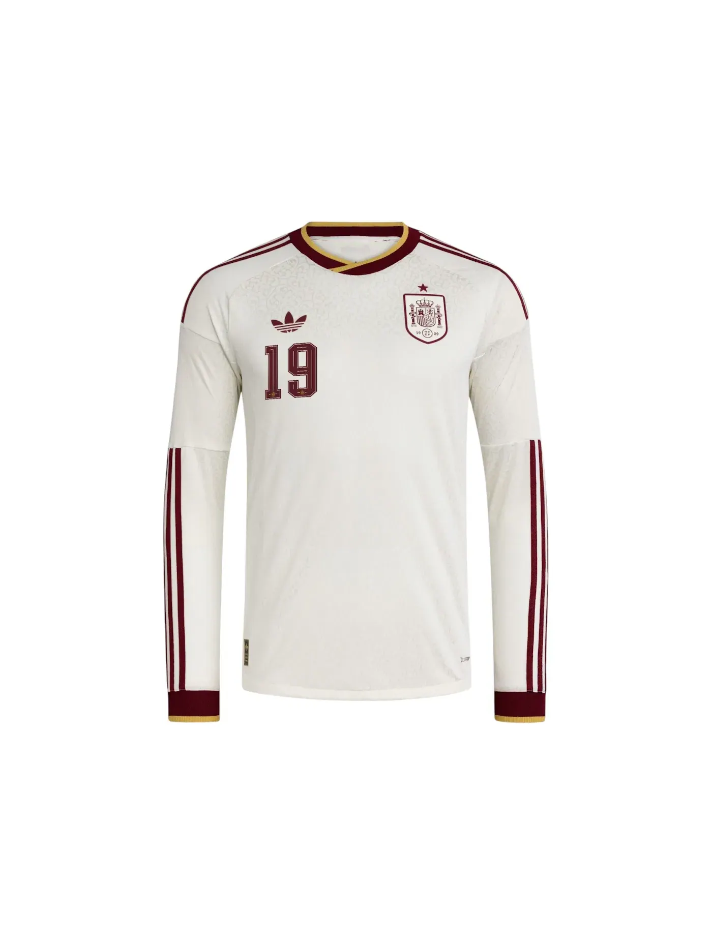 Мужская футболка с длинным рукавом Adidas Spain 26 Away Authentic Yamal L/S Jersey — изображение 1 из 1, белый