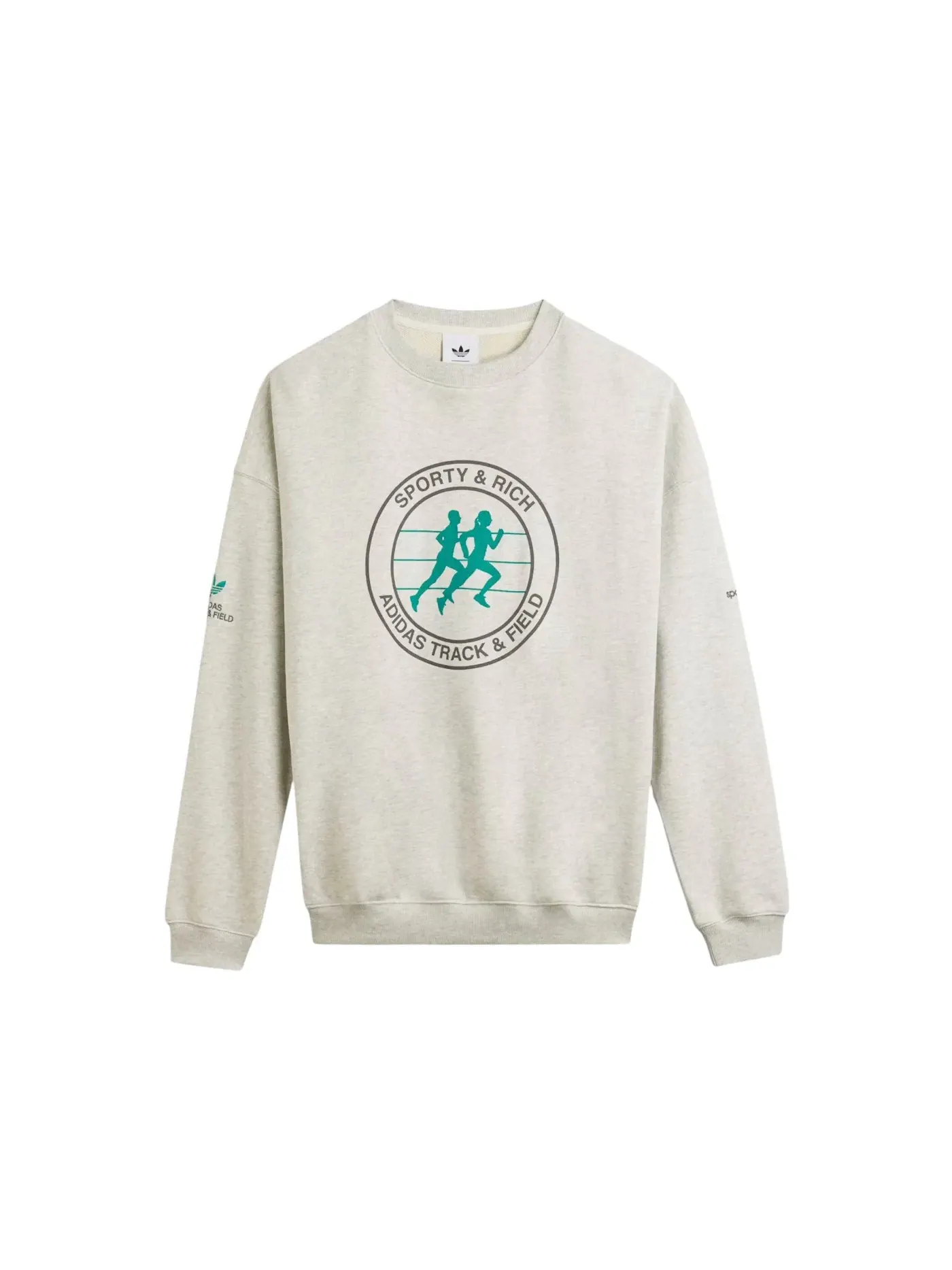 Женский свитер с принтом Sweater Adidas — изображение 1 из 2, светлый серый