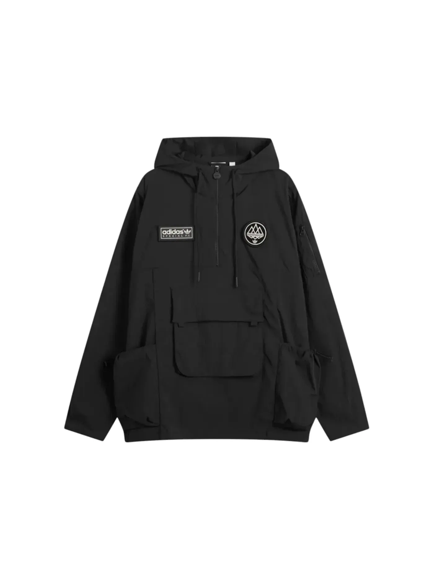 Мужская куртка-смок с длинным рукавом Adidas — изображение 1 из 1, черный