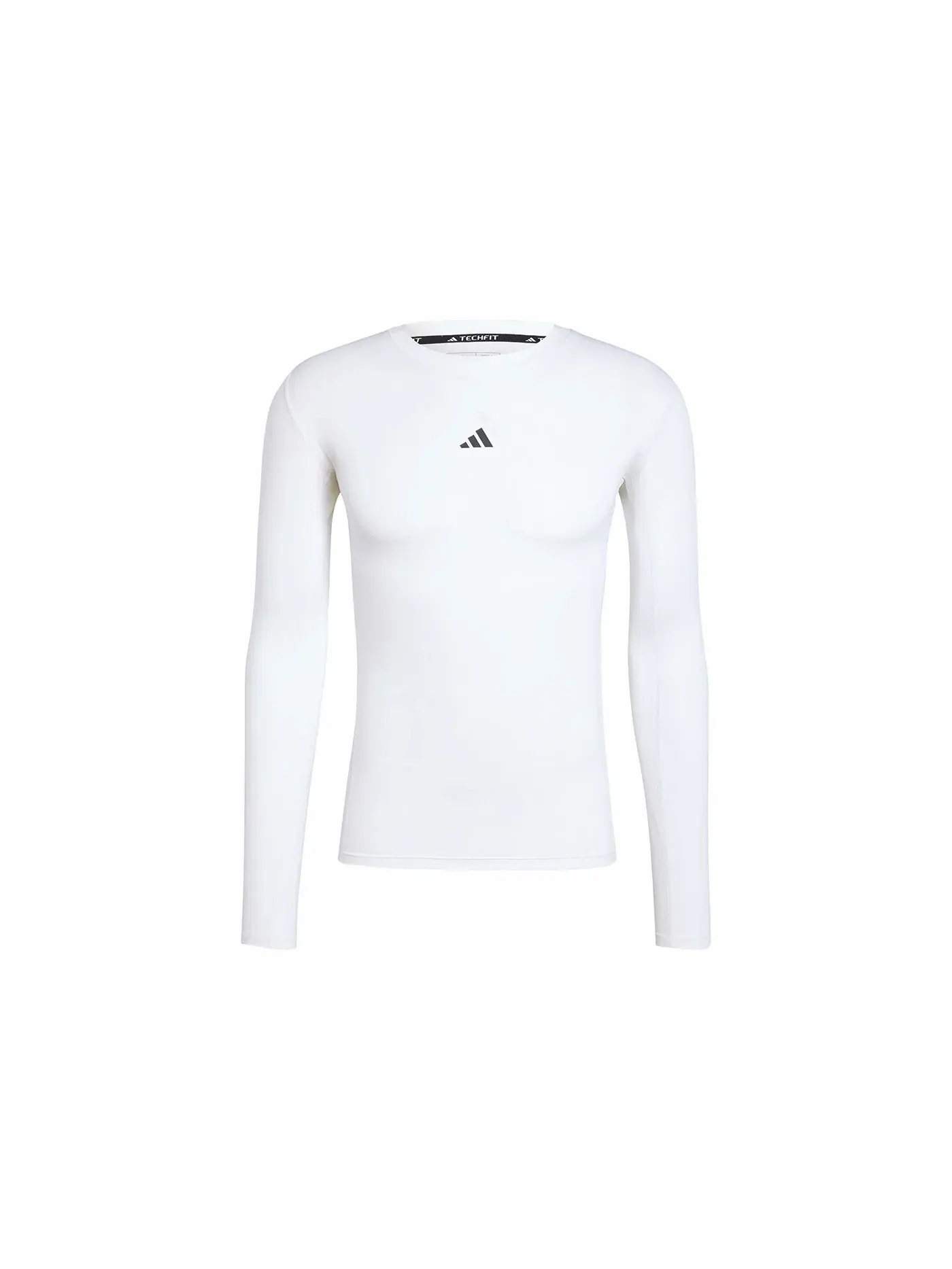Мужская компрессионная футболка с длинным рукавом Techfit Tee Adidas — изображение 1 из 1, белый