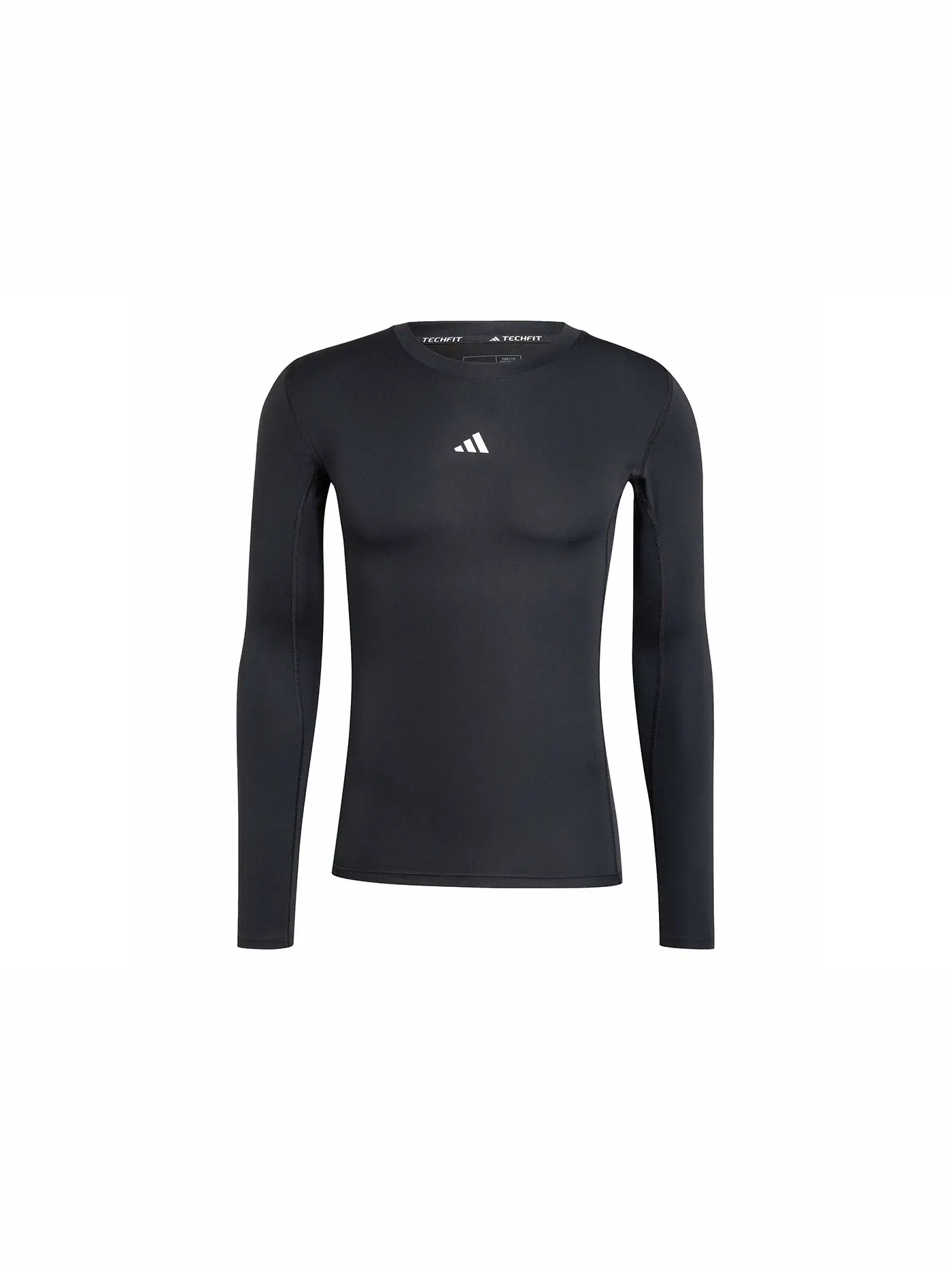 Мужская футболка с длинным рукавом компрессионная Adidas Techfit — изображение 1 из 1, черный