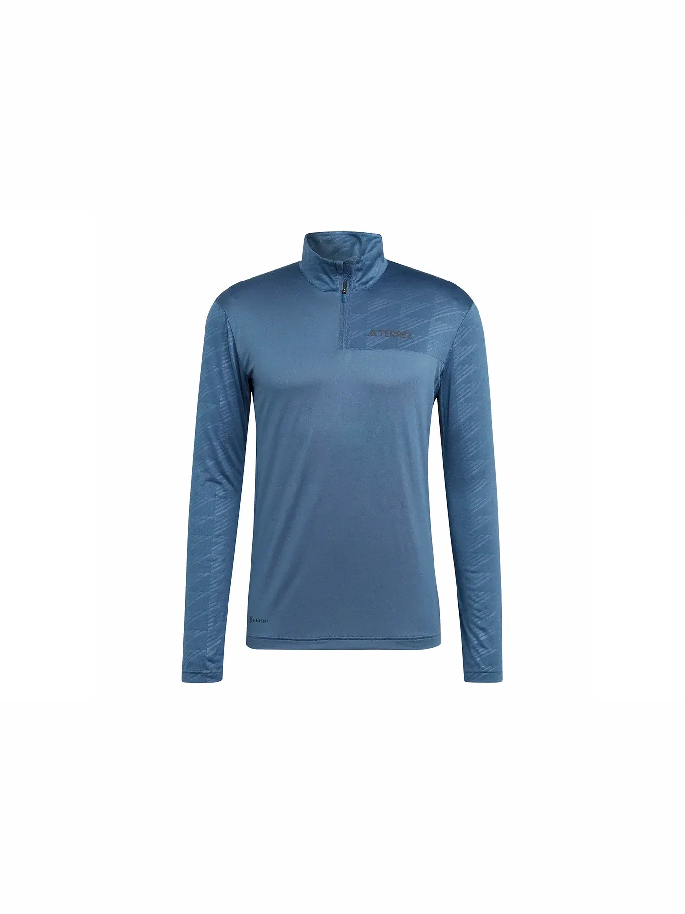 Мужская футболка с длинным рукавом Adidas Terrex Multi Half-Zip Long Sleeve Tee — изображение 1 из 1, серебристый
