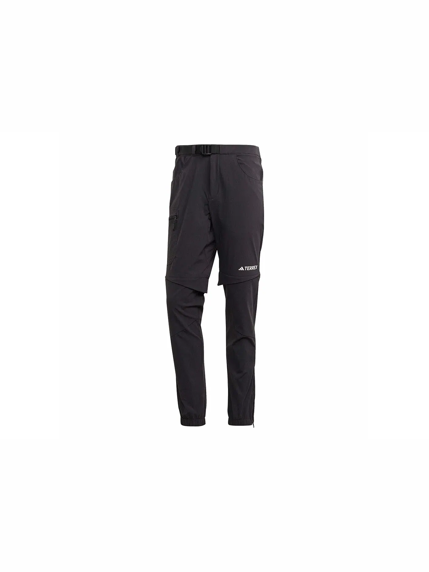 Мужские спортивные штаны с длинной молнией Adidas Terrex Utilitas Hiking Zip-Off Pants — изображение 1 из 1, черный