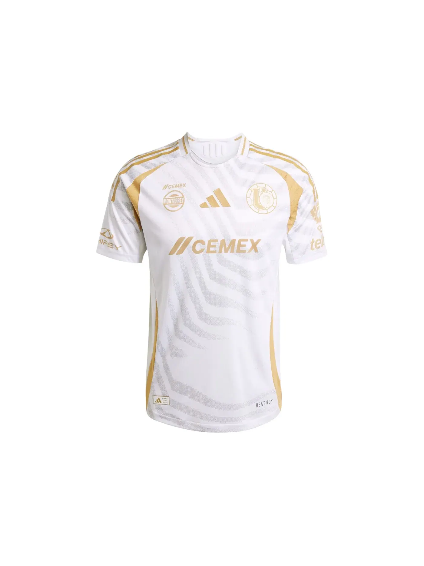 Мужская футбольная футболка аутентичная Tigres Uanl Adidas — изображение 1 из 1, белый серый