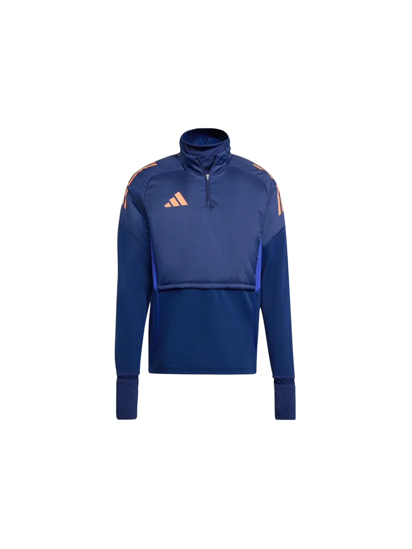 Мужская куртка-ветровка Tiro 25 Competition Winterized Adidas — изображение 1 из 1, темный синий оранжевый
