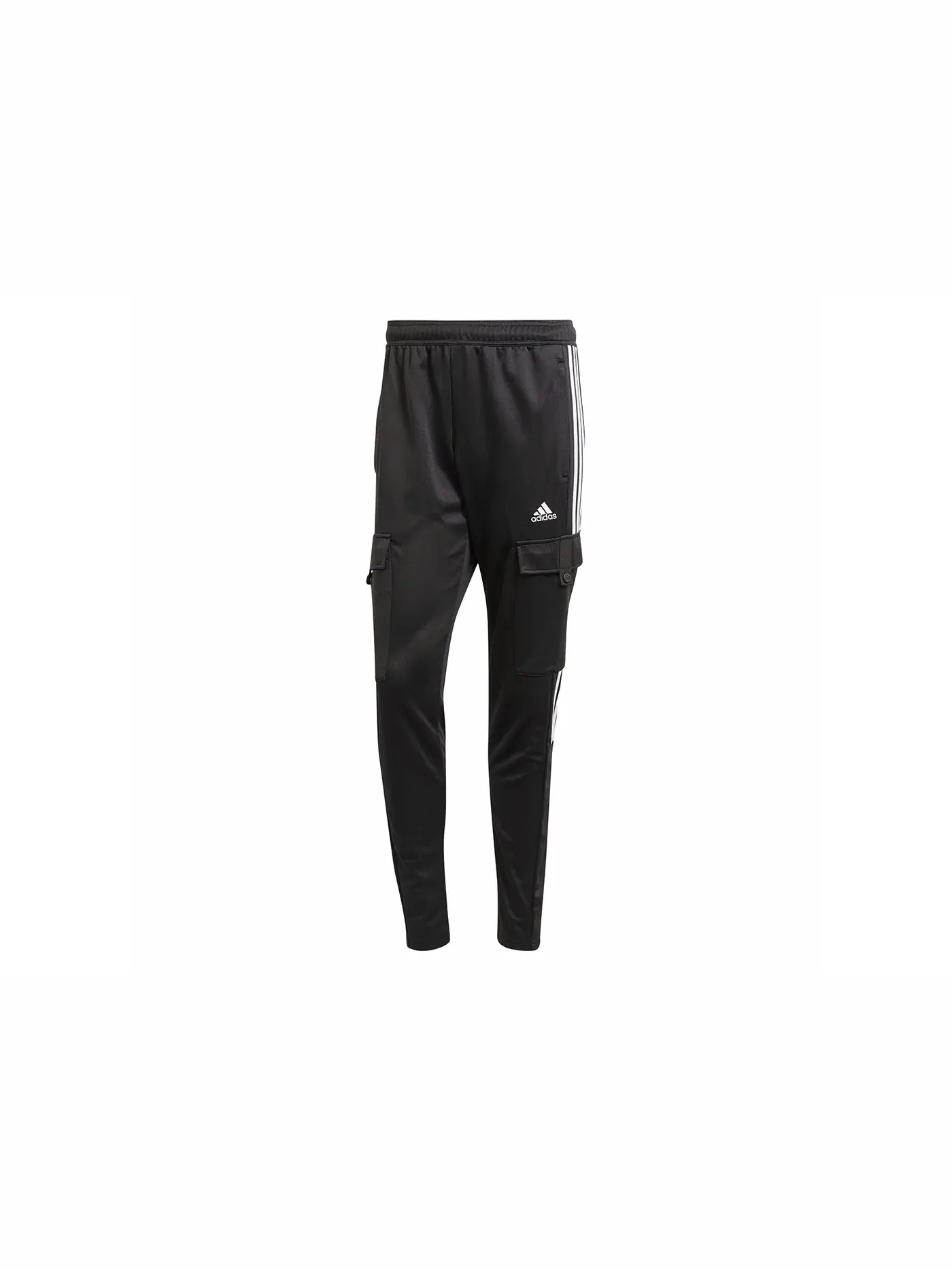 Мужские спортивные штаны с карго-карманами Adidas — изображение 1 из 1, черный/белый