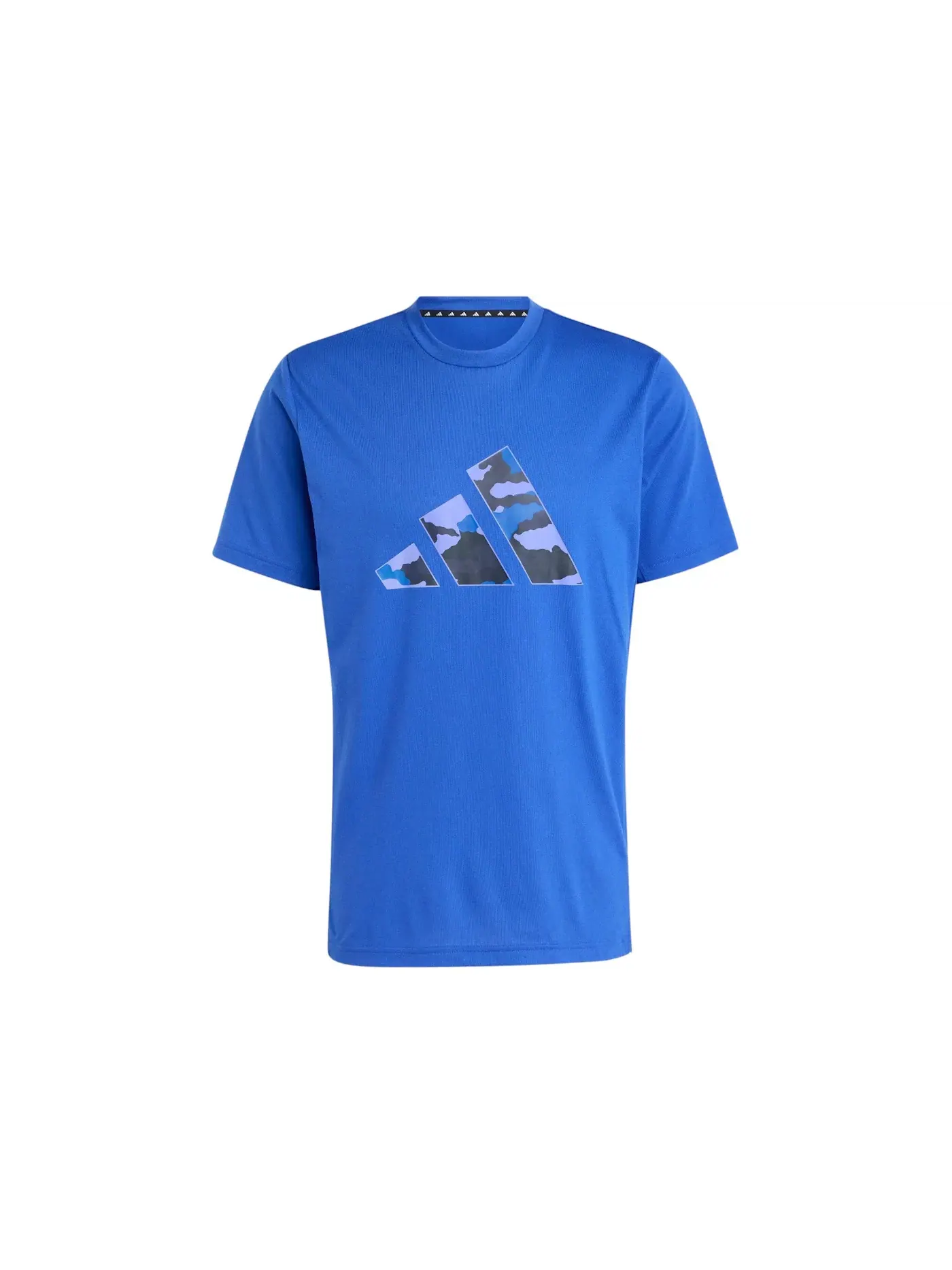 Мужская футболка с принтом Train Essentials Camo Graphic Logo Adidas — изображение 1 из 1, синий