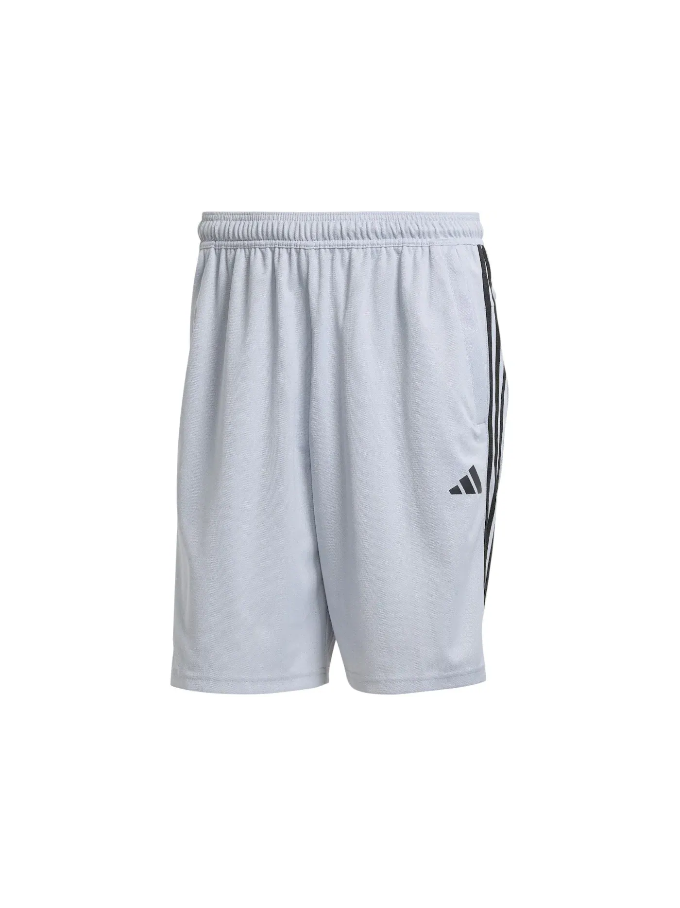 Мужские шорты с тремя полосками Train Essentials Pique Adidas — изображение 1 из 1, серебристый черный