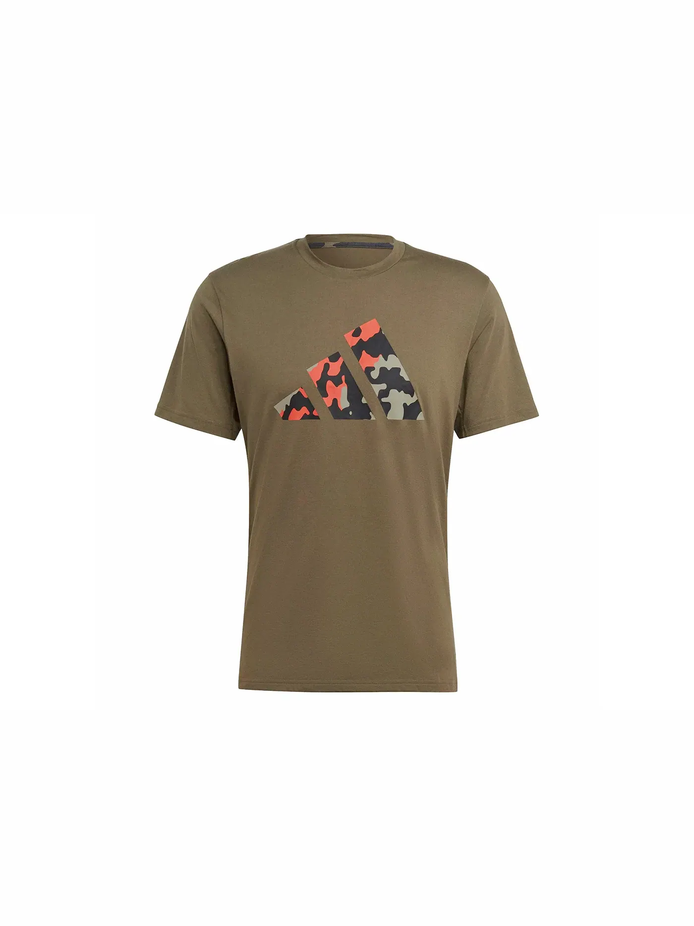 Мужская футболка с логотипом Train Essentials Seasonal Logo Training Tee Adidas — изображение 1 из 1, оливковый