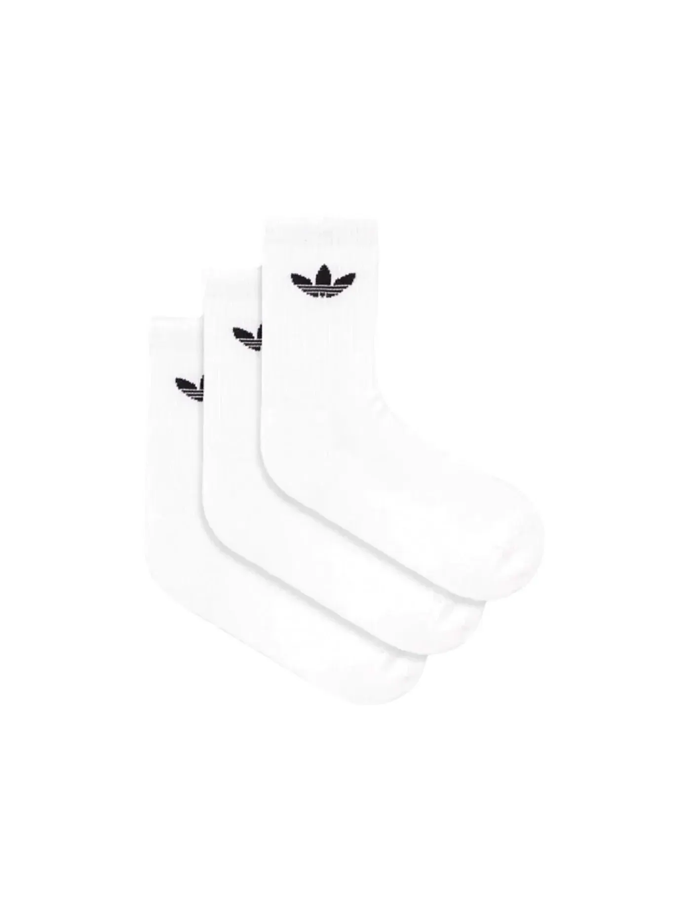 Детские носки с логотипом 3 пары Adidas — изображение 1 из 1, белый