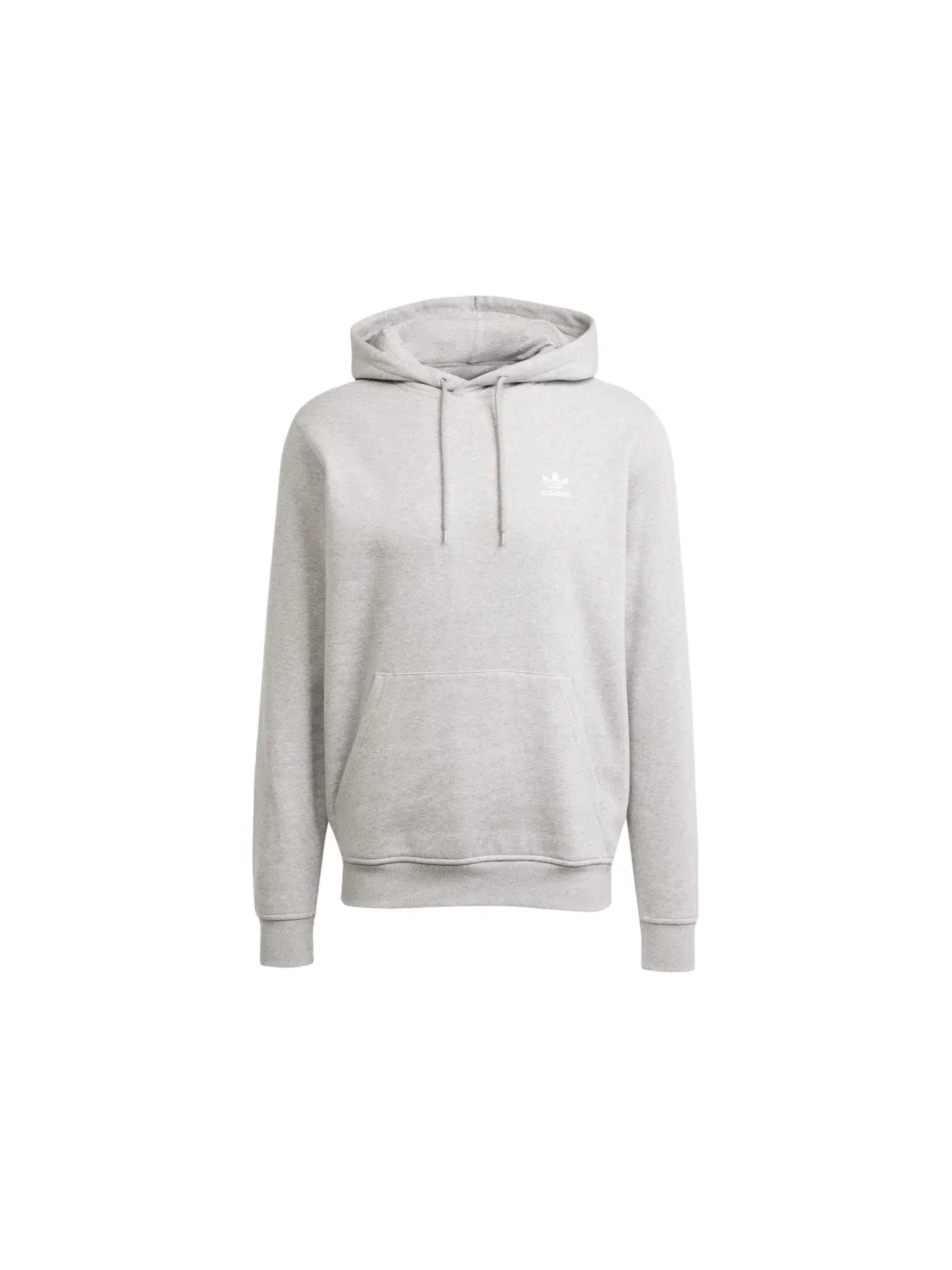 Мужской худи с принтом Trefoil Essentials Adidas — изображение 1 из 1, серый белый