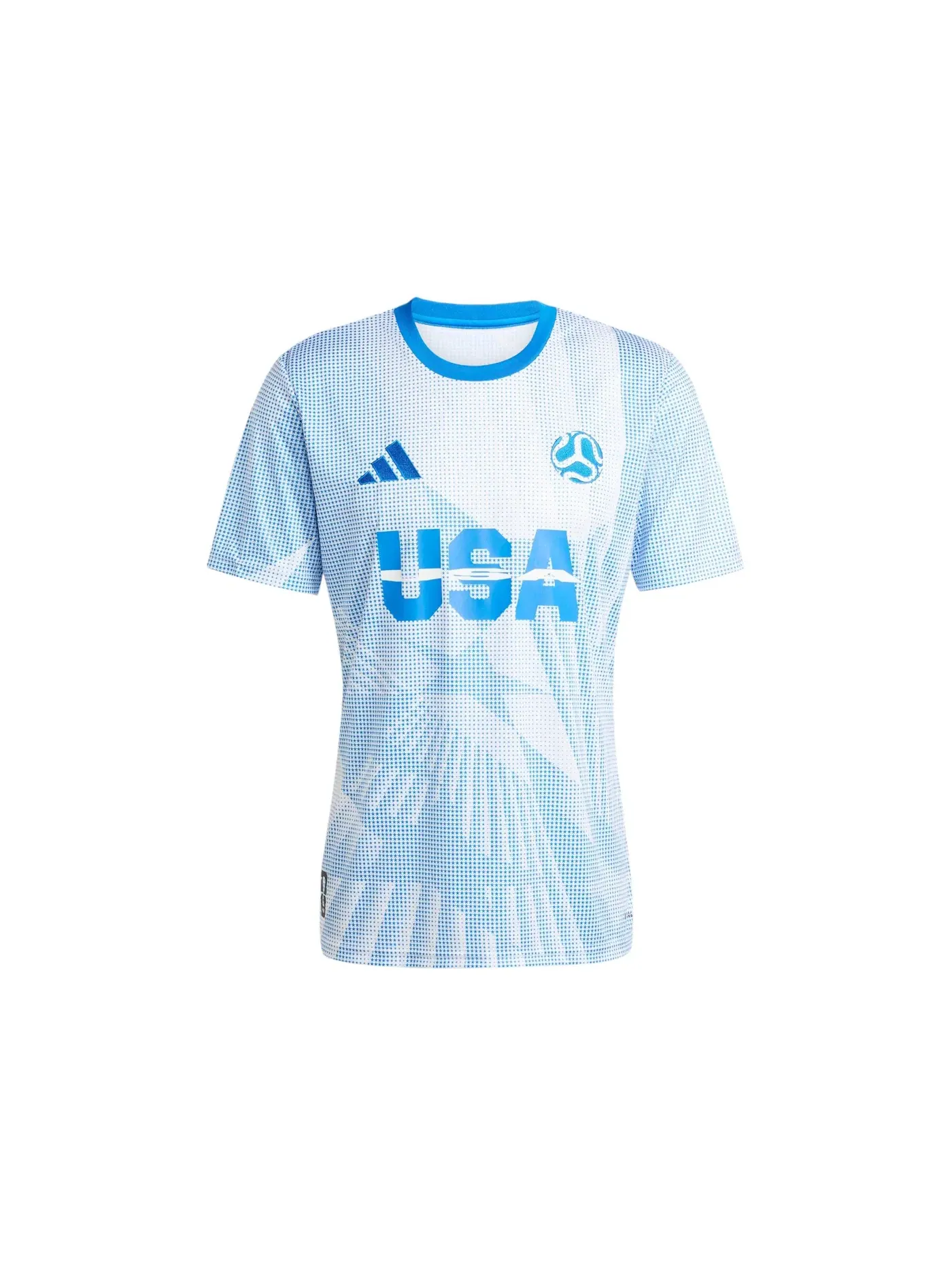 Мужская футбольная джерси с длинным рукавом Jersey Adidas — изображение 1 из 1, белый синий